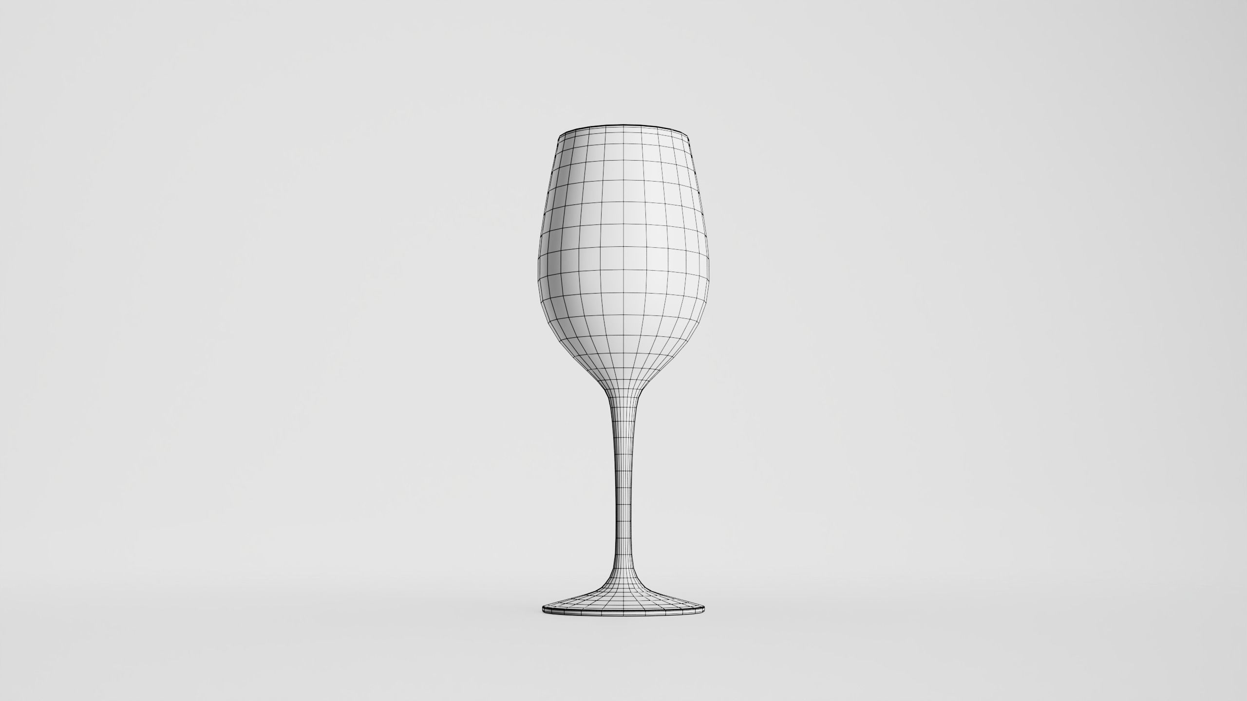 Chianti classico wine glass Low-poly 3D model_12