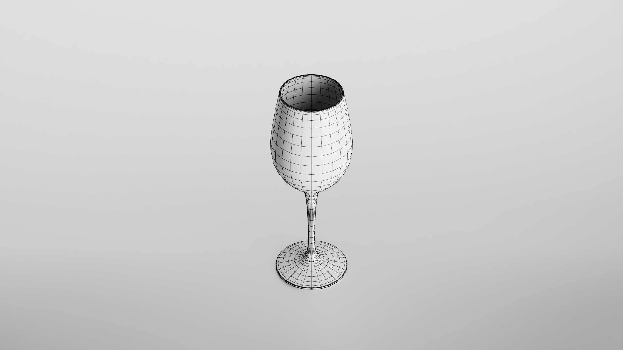 Chianti classico wine glass Low-poly 3D model_11