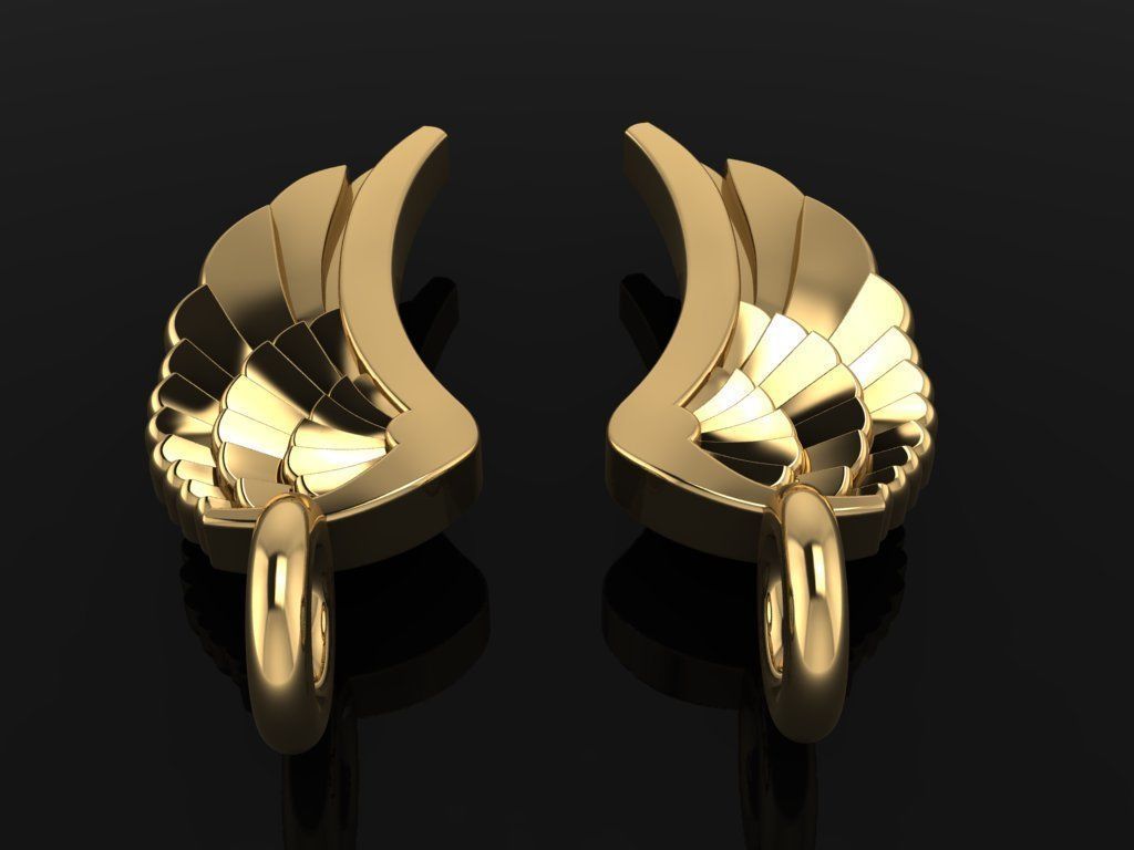 ANGEL WING DOUBLE SIDES PENDANT SMALL SIZE 3D print model_4