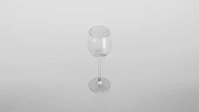 Freisa wine glass Low-poly 3D model