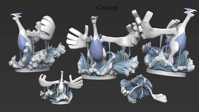 Pokemon Lugia to Print 3D print model