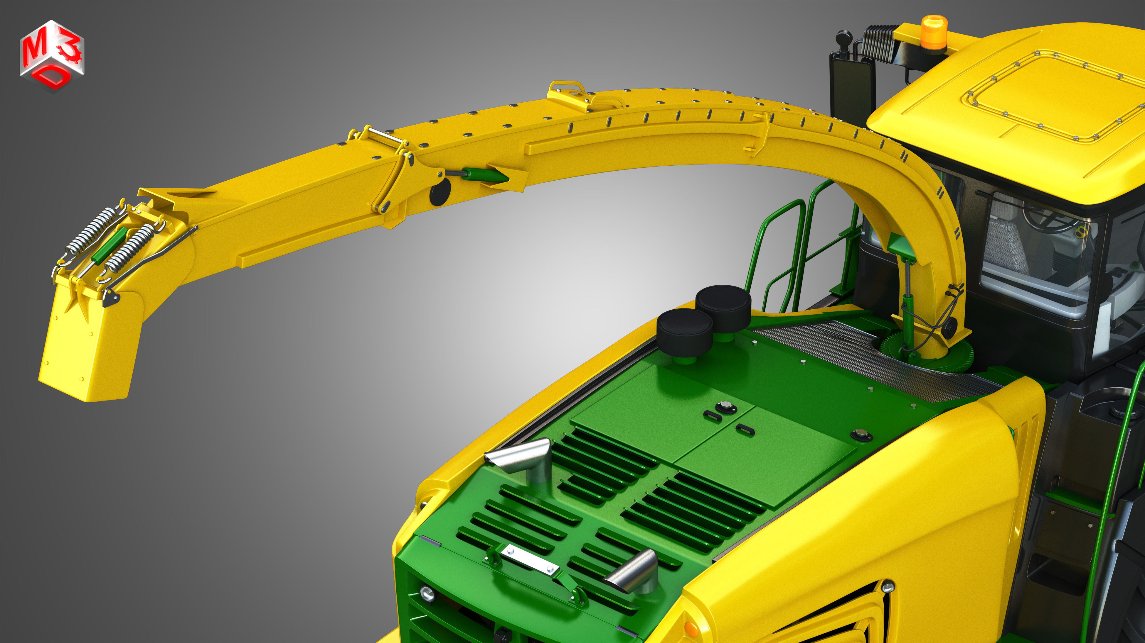 Krone Forage Harvester-without front device 3D model_8