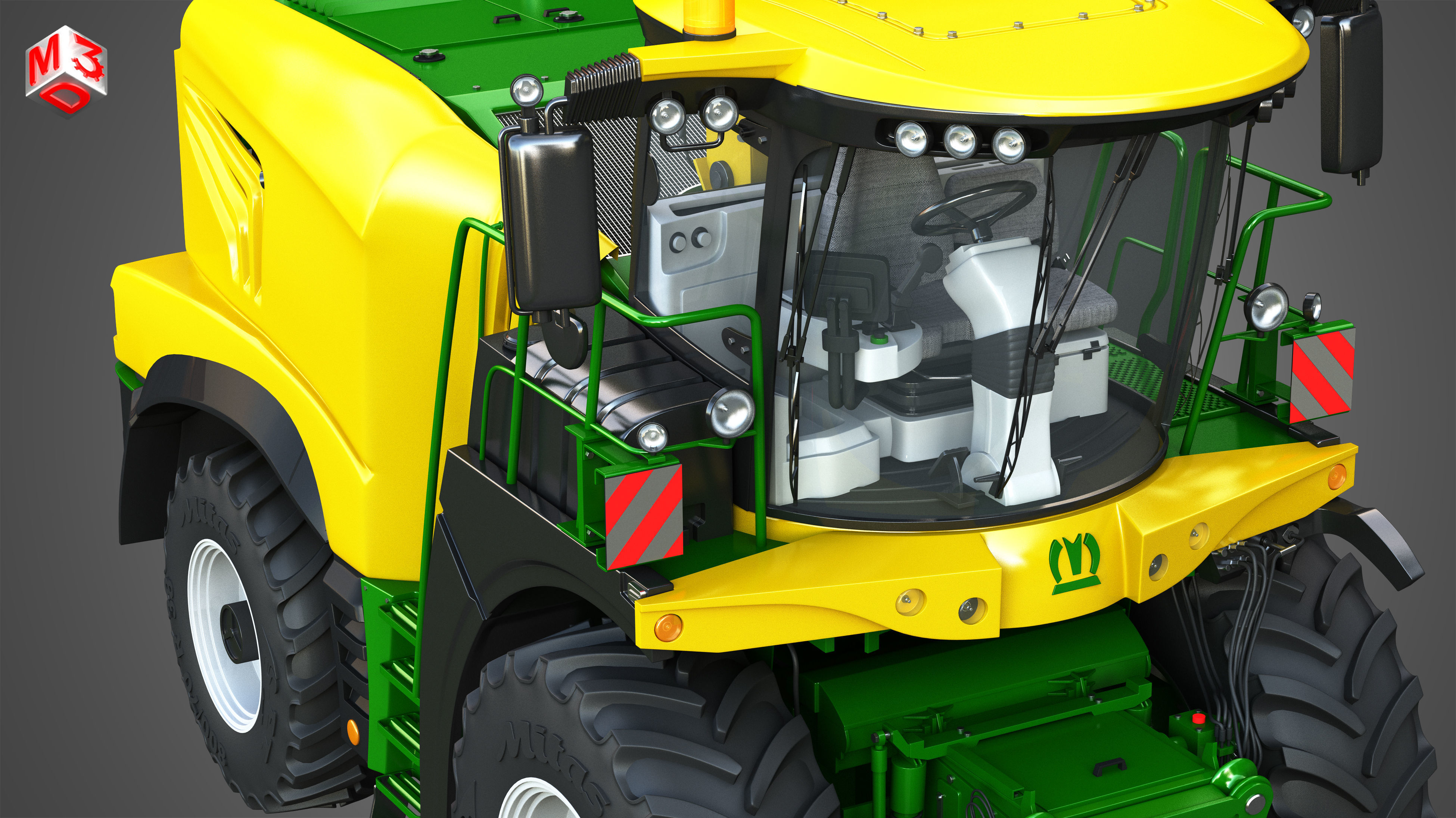 Krone Forage Harvester-without front device 3D model_11