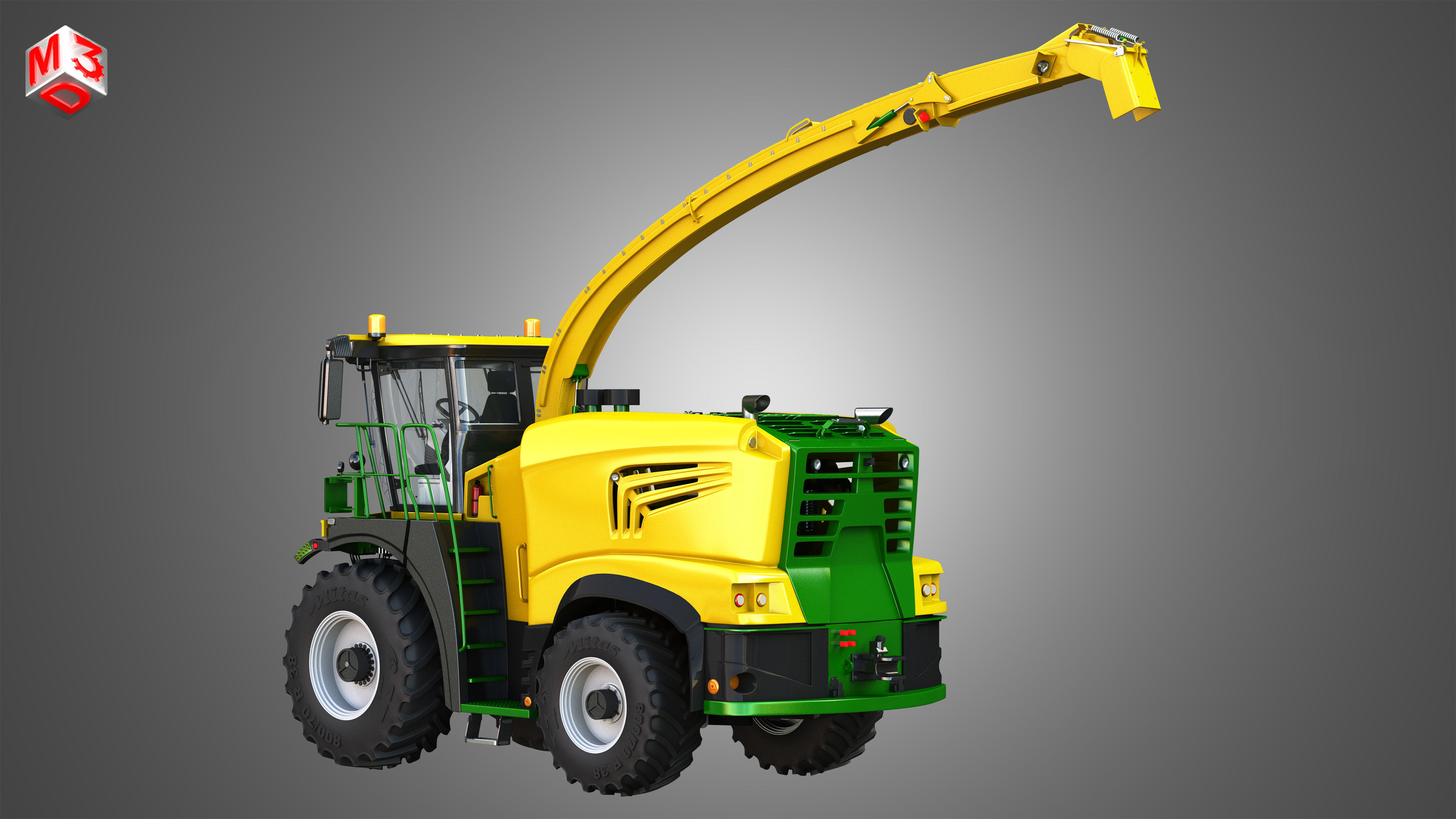 Krone Forage Harvester-without front device 3D model_3