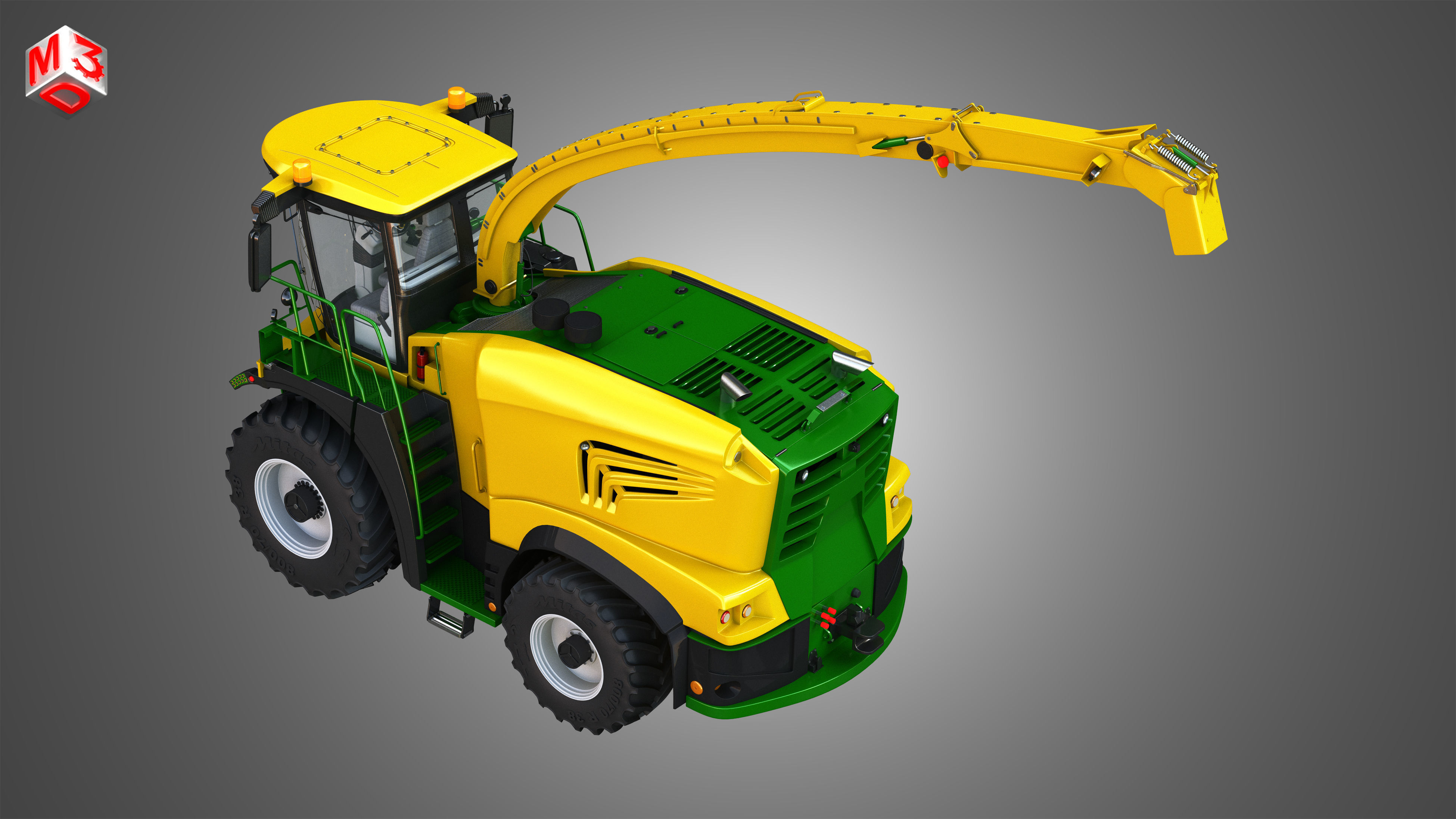 Krone Forage Harvester-without front device 3D model_7