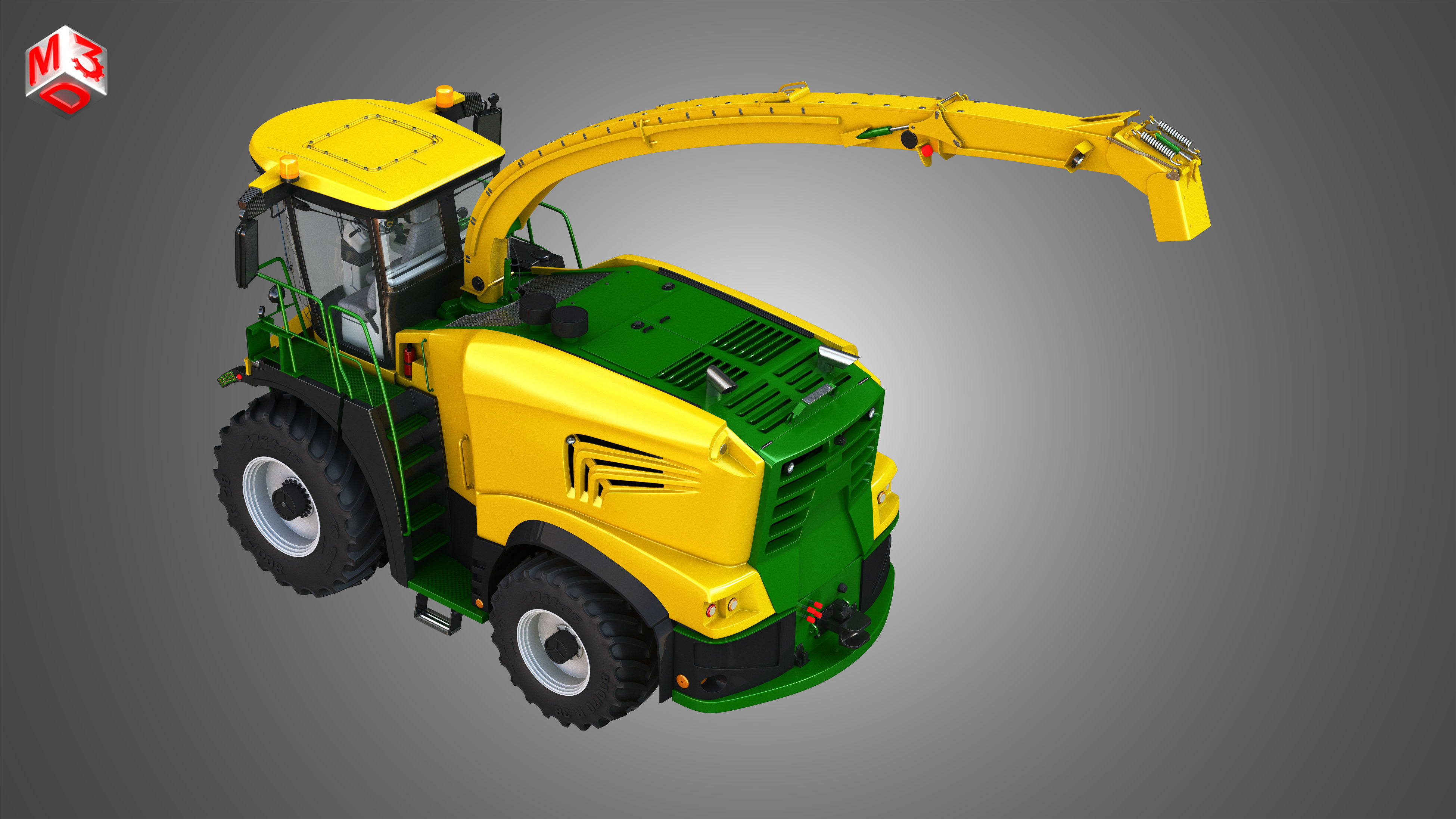 Krone Forage Harvester-without front device 3D model_6