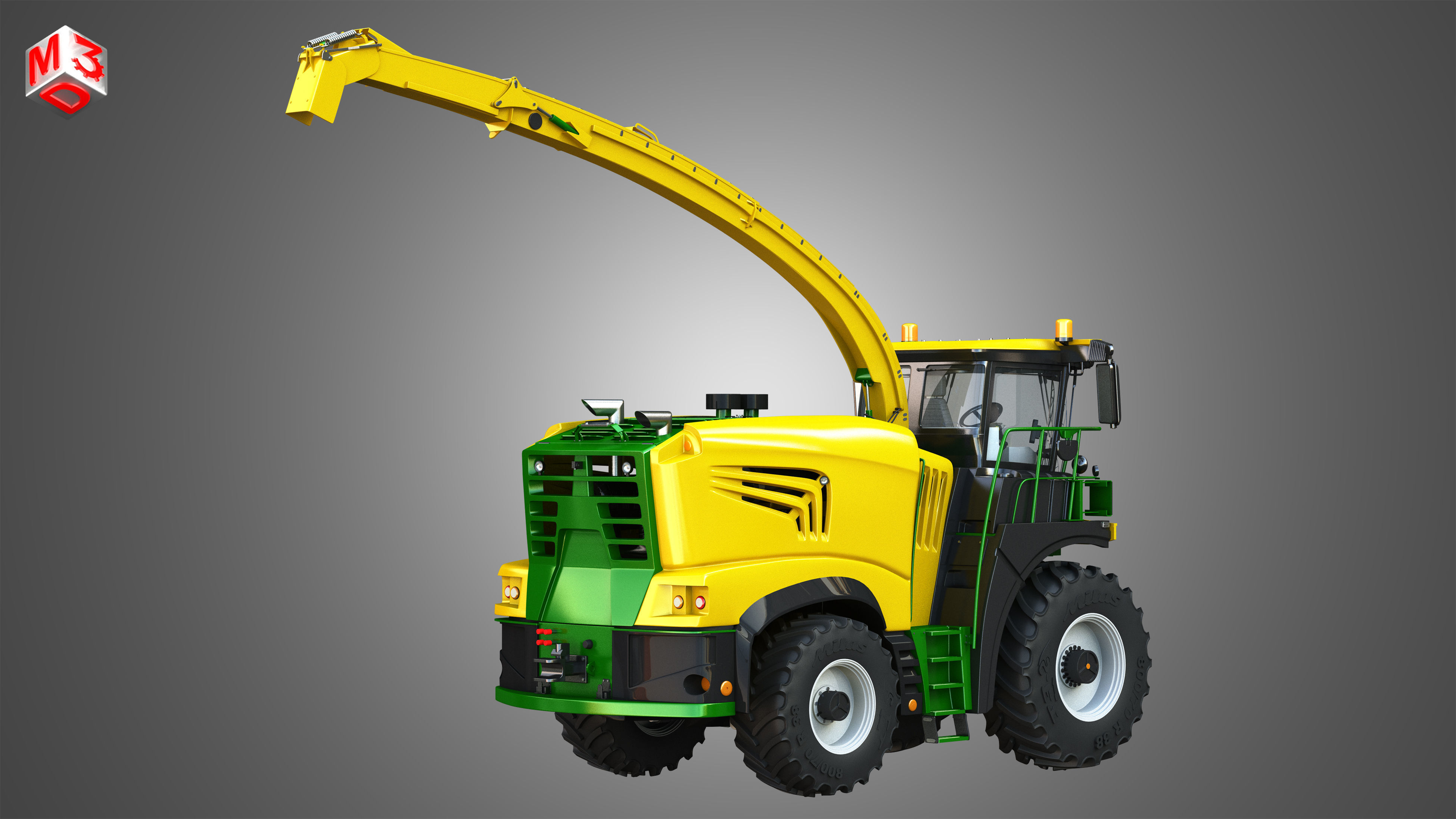 Krone Forage Harvester-without front device 3D model_1