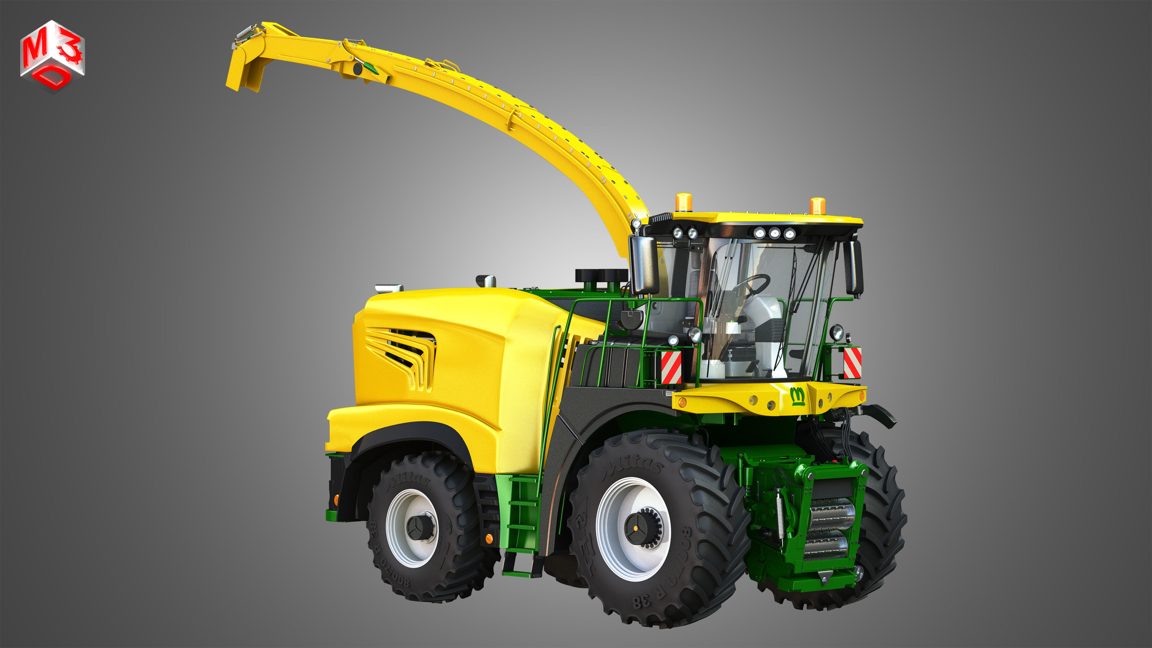 Krone Forage Harvester-without front device 3D model_2
