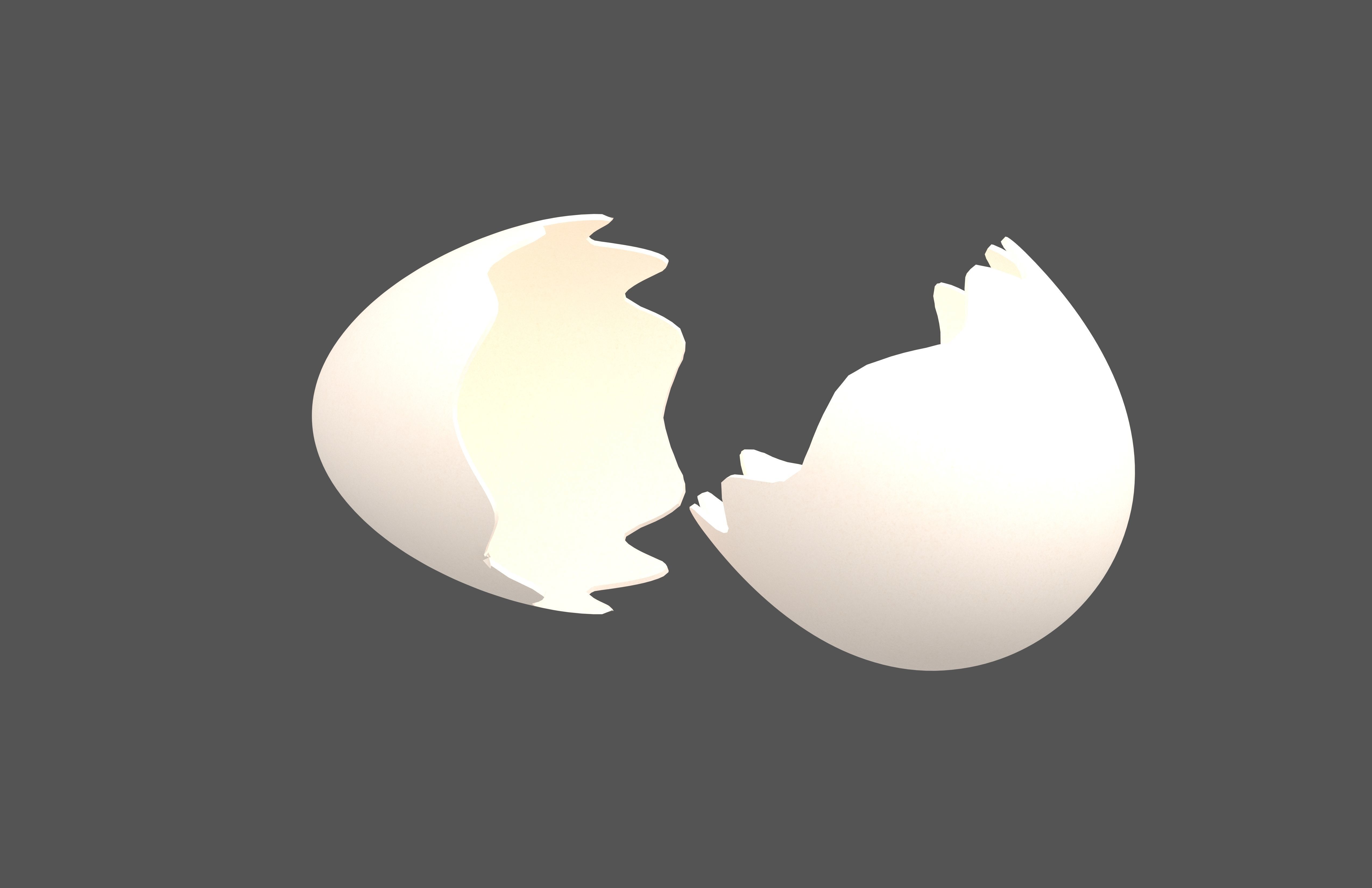 Egg Shell v1 Pack 01 Low-poly 3D model_14