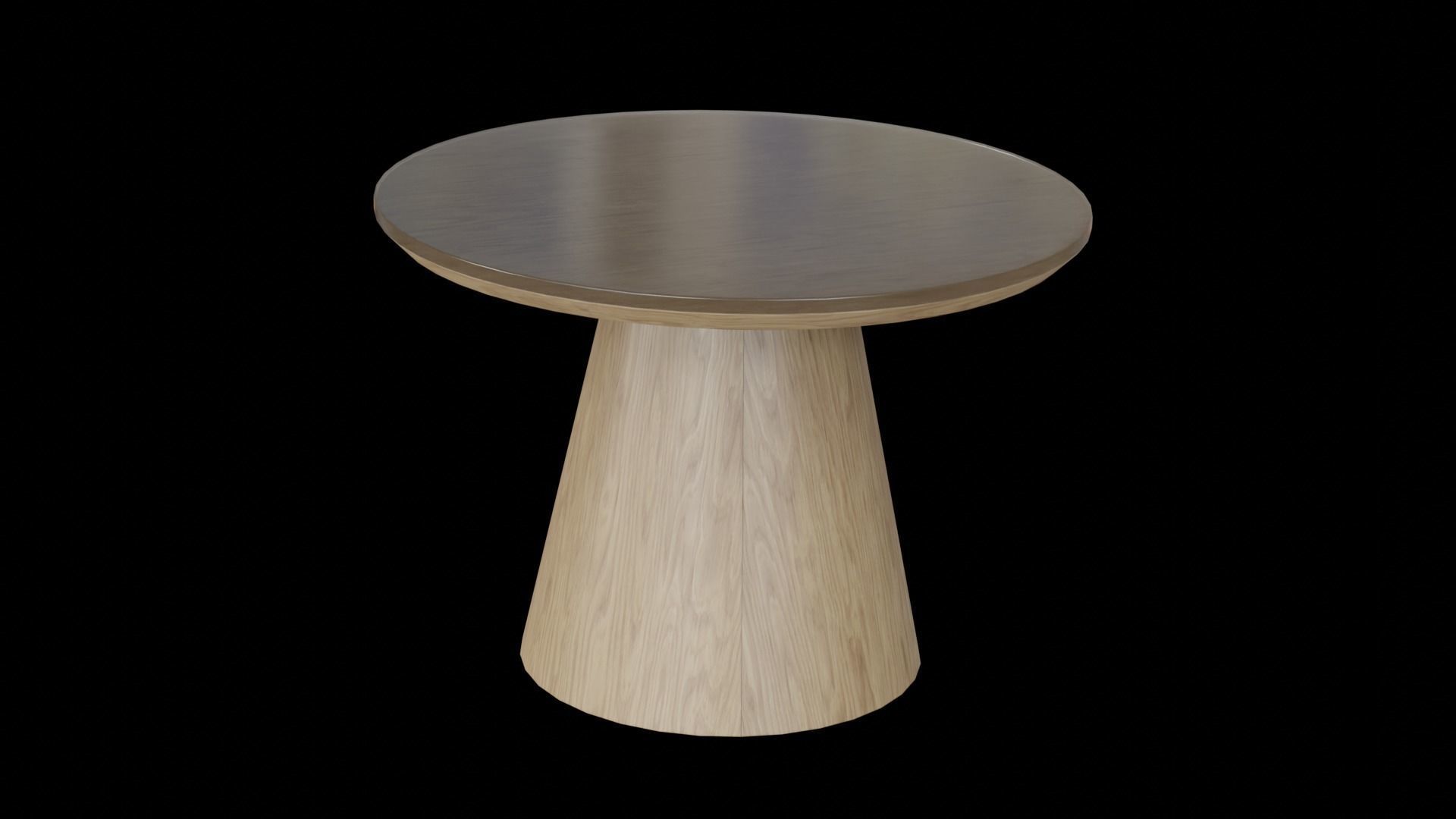 Ophelia Dining Table pine veneer Low-poly 3D model_2