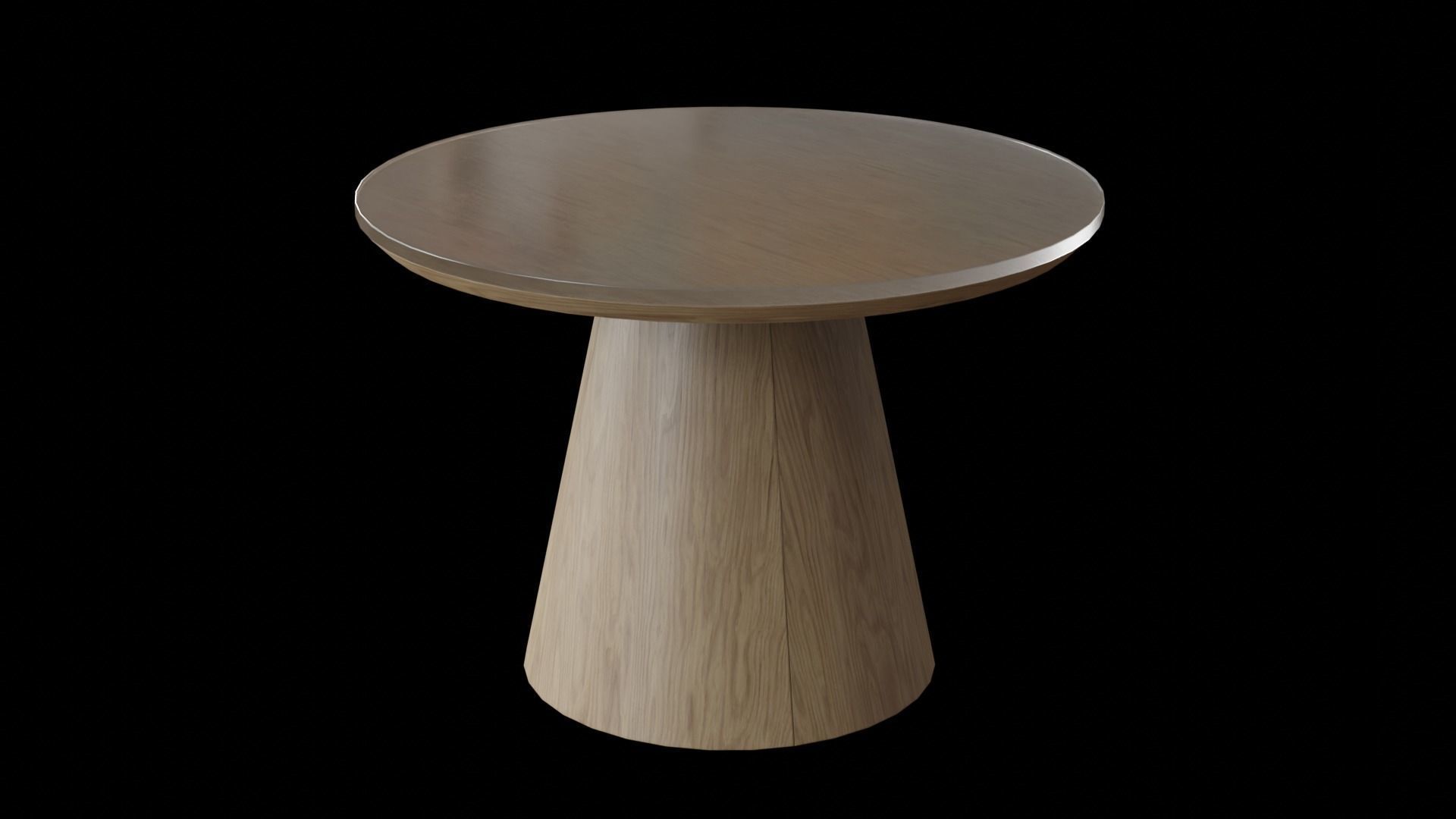 Ophelia Dining Table pine veneer Low-poly 3D model_3