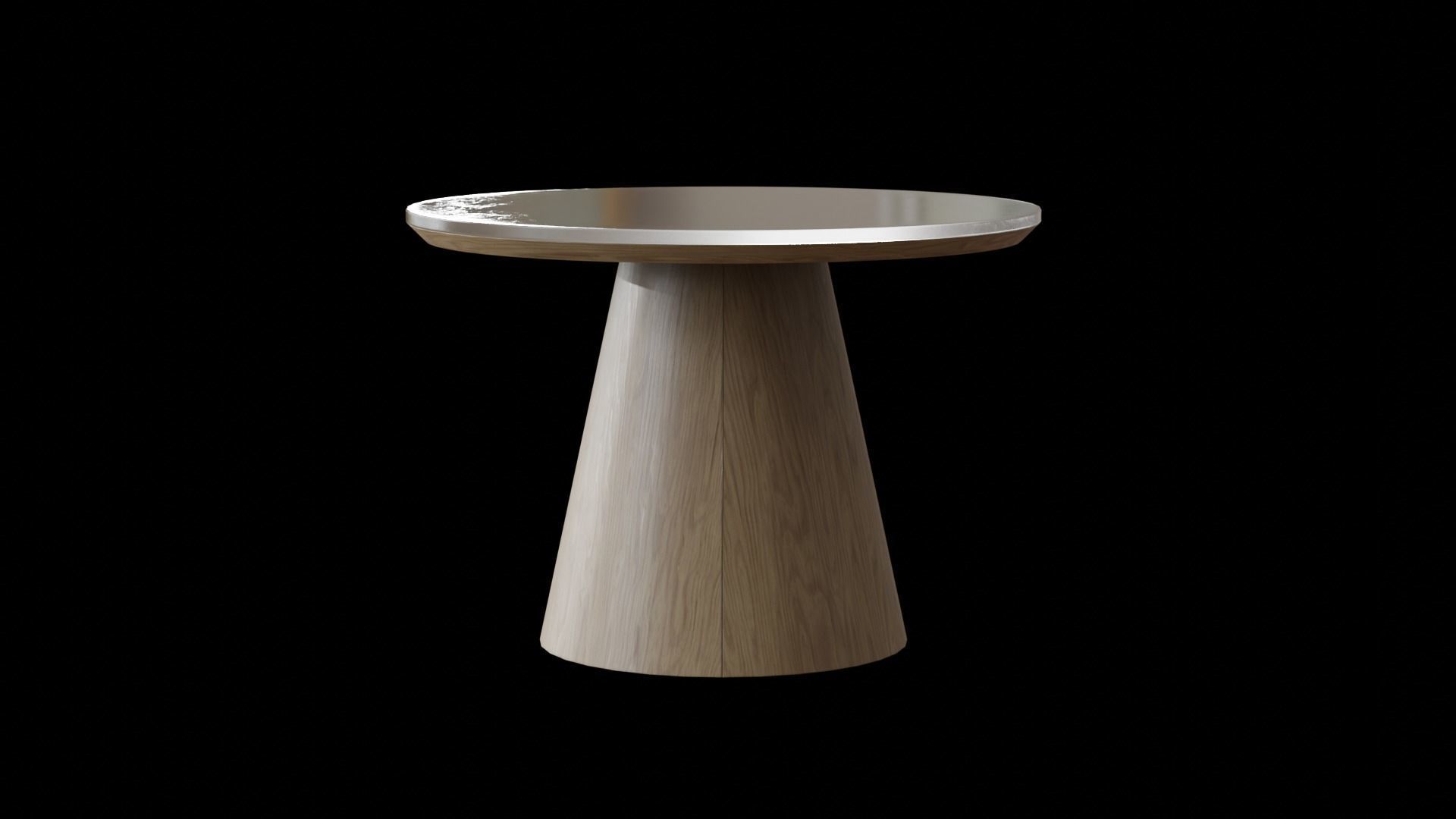 Ophelia Dining Table pine veneer Low-poly 3D model_4