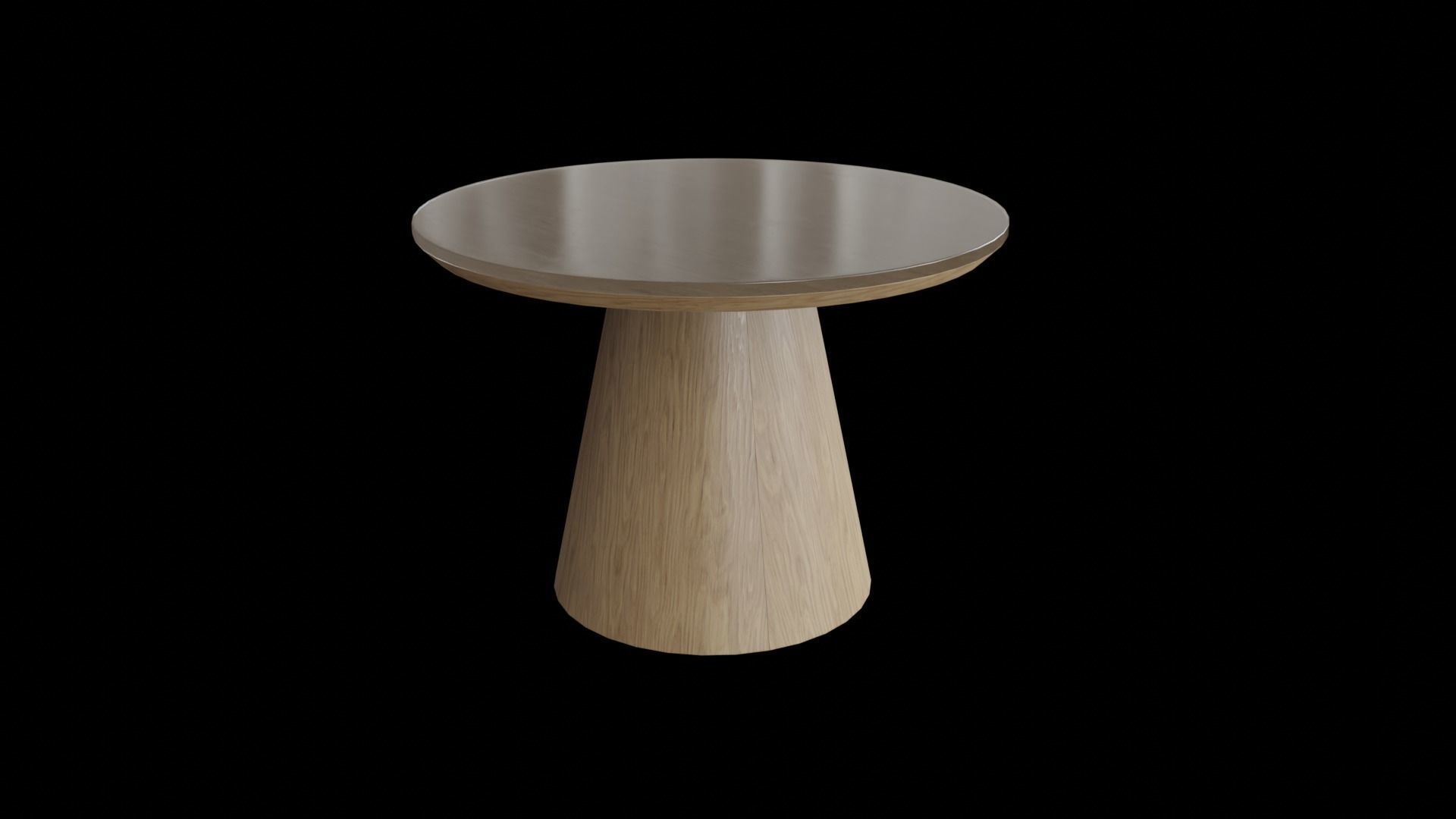 Ophelia Dining Table pine veneer Low-poly 3D model_5