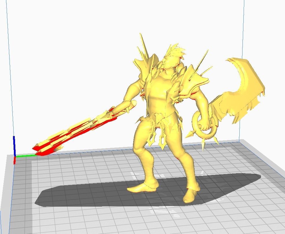 Ruined Draven 3D Model 3D print model_2