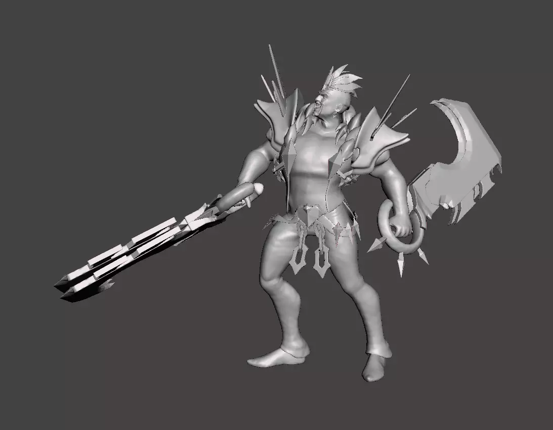 Ruined Draven 3D Model 3D print model_0
