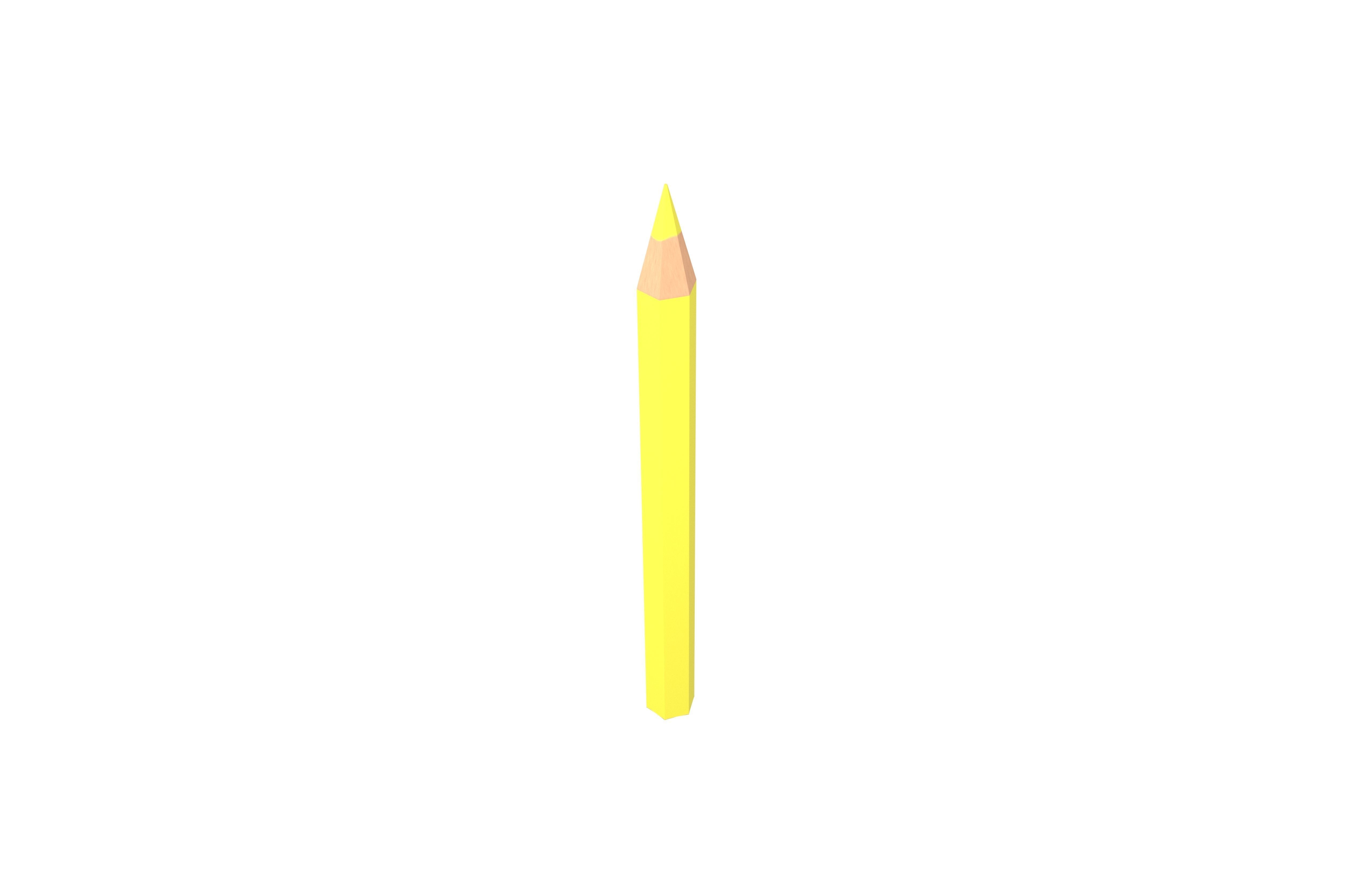 Colored Pencils v1 001 Low-poly 3D model_3