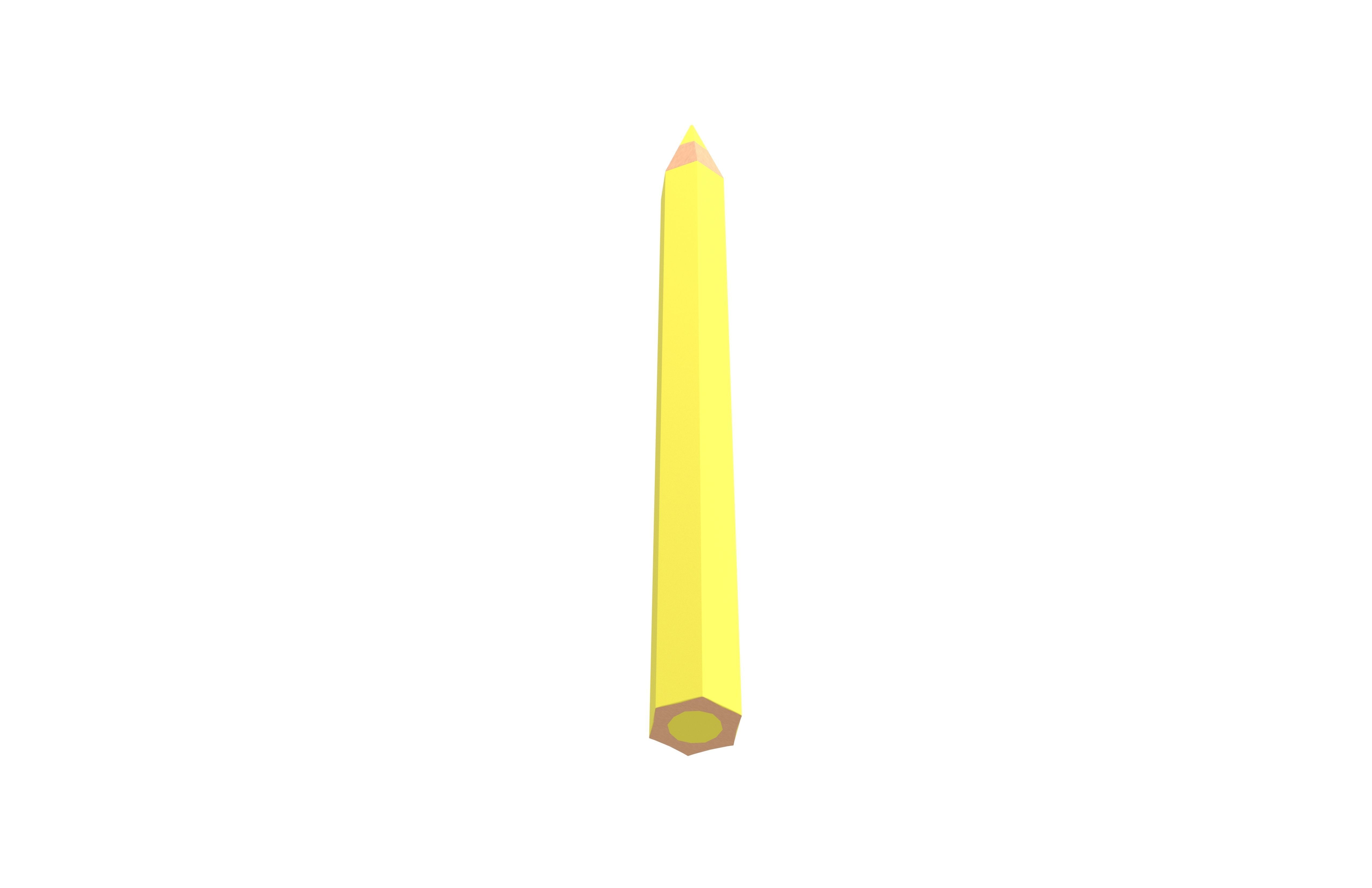 Colored Pencils v1 001 Low-poly 3D model_4