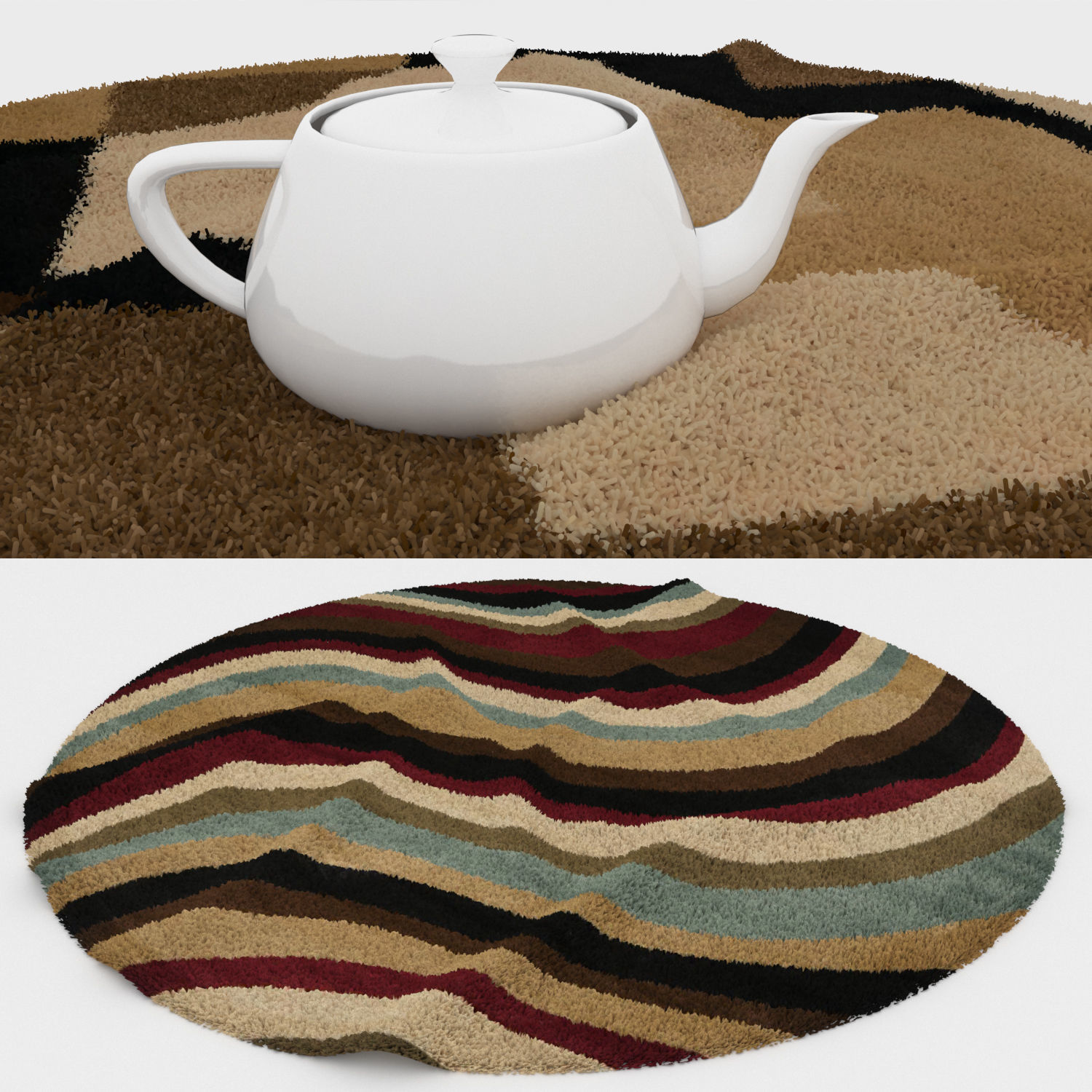 Round Rug Set 278 3D model_2