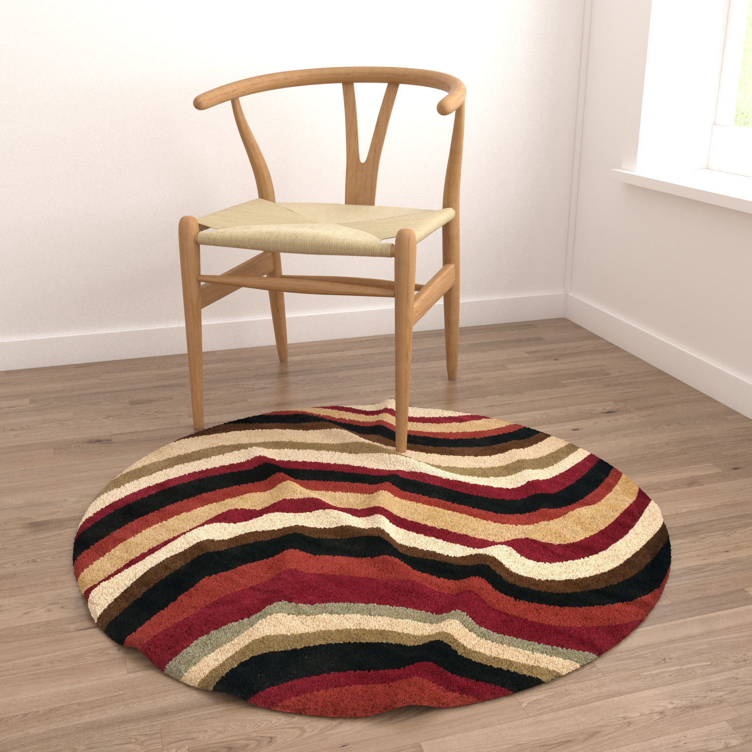 Round Rug Set 278 3D model_3