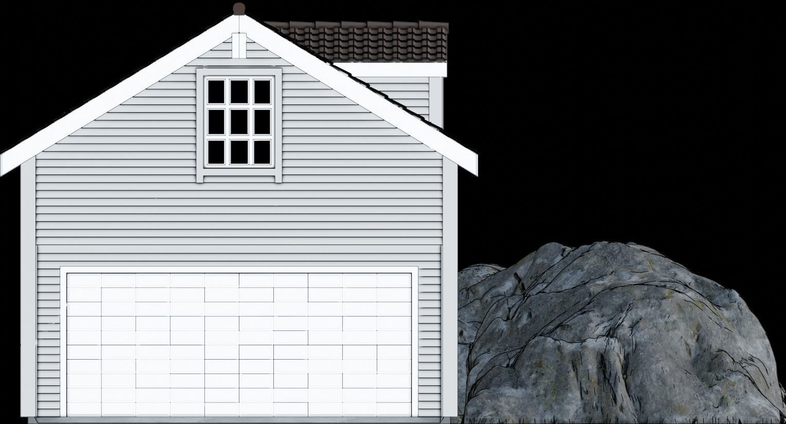 Double garage  3D model_7