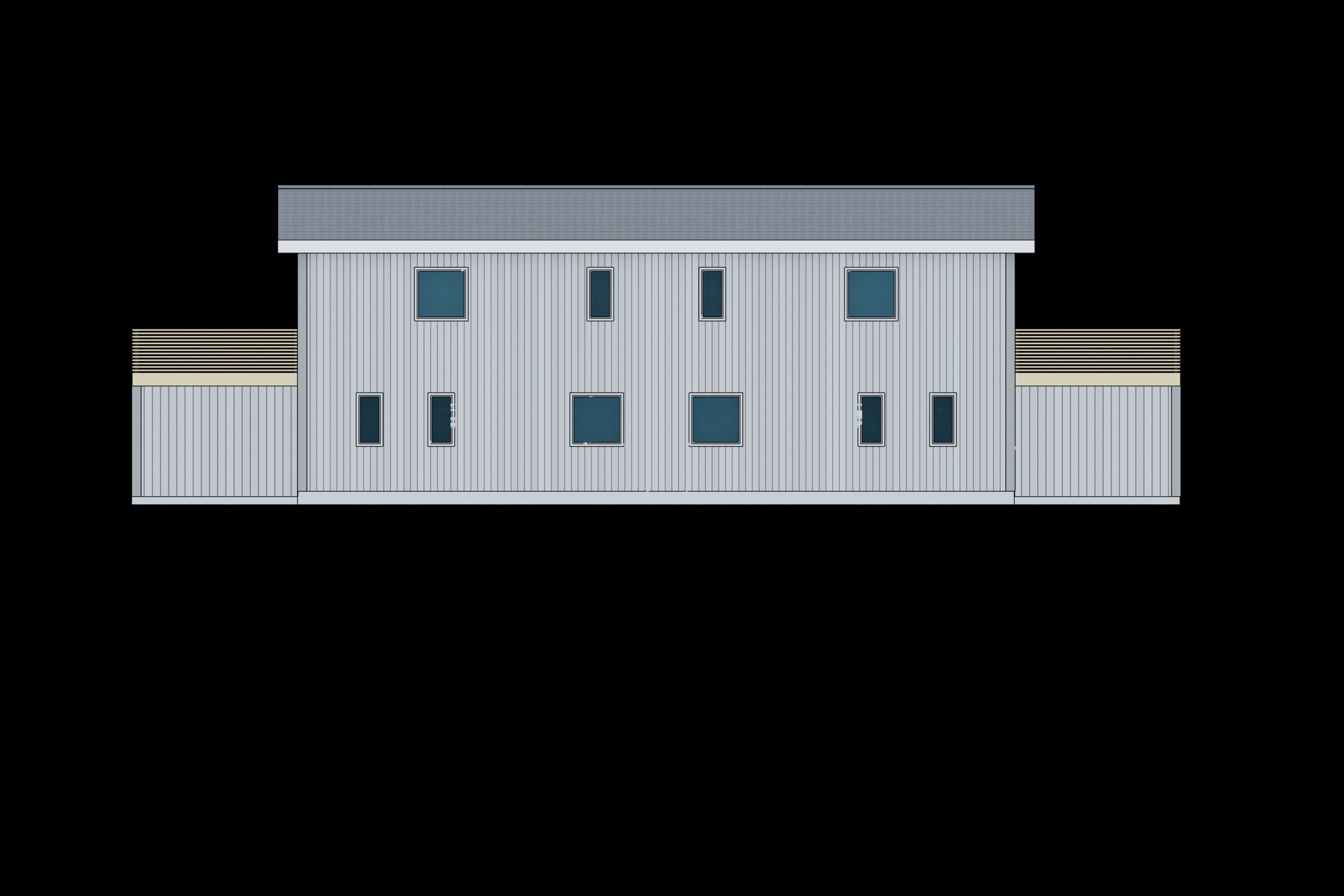 Semi-detached house 3D model_5