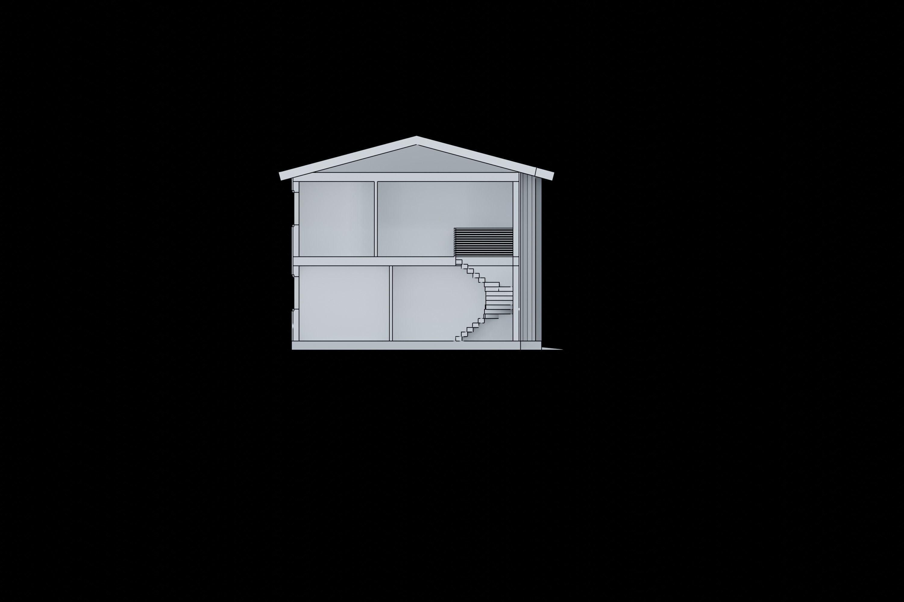 Semi-detached house 3D model_7