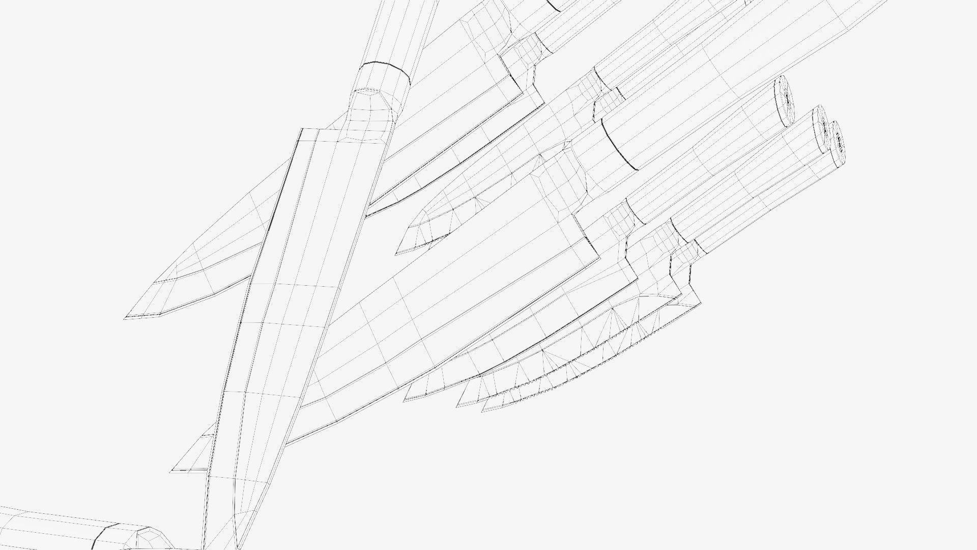 set of kitchen knives Low-poly 3D model_21