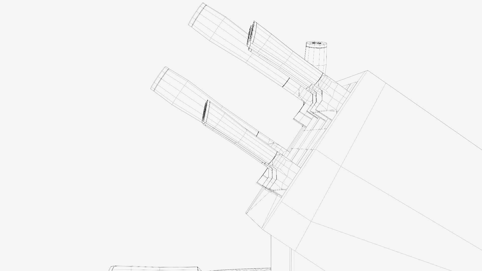 set of kitchen knives Low-poly 3D model_19