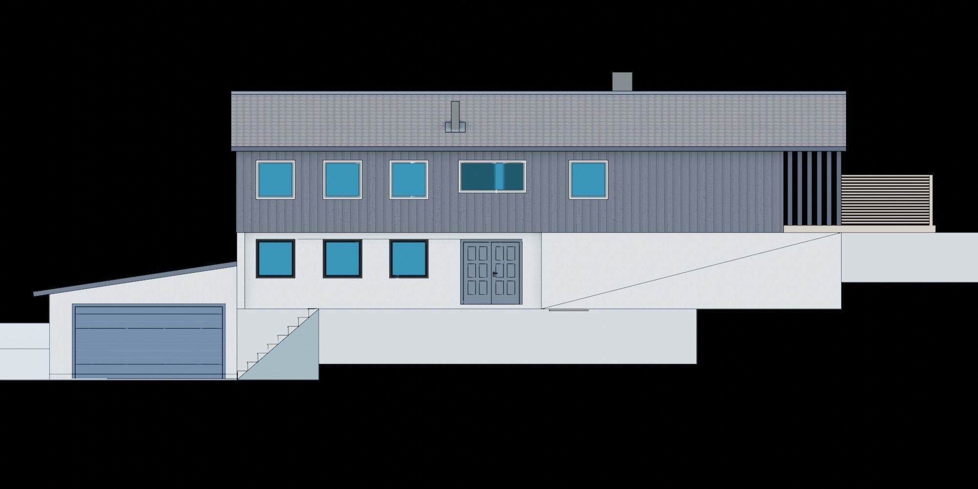 Simple 3D house 3D model_7