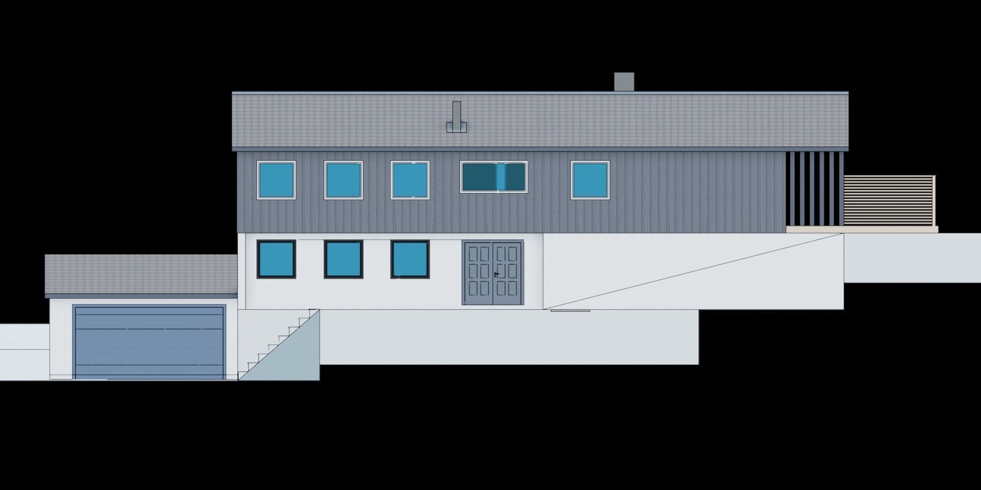 Simple 3D house 3D model_8