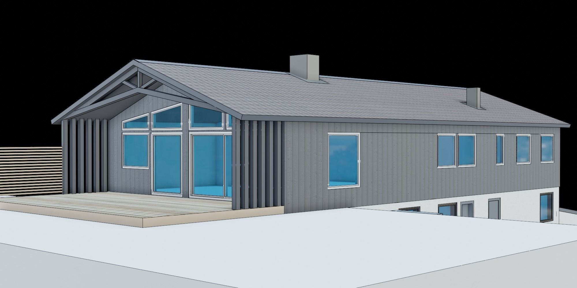 Simple 3D house 3D model_3