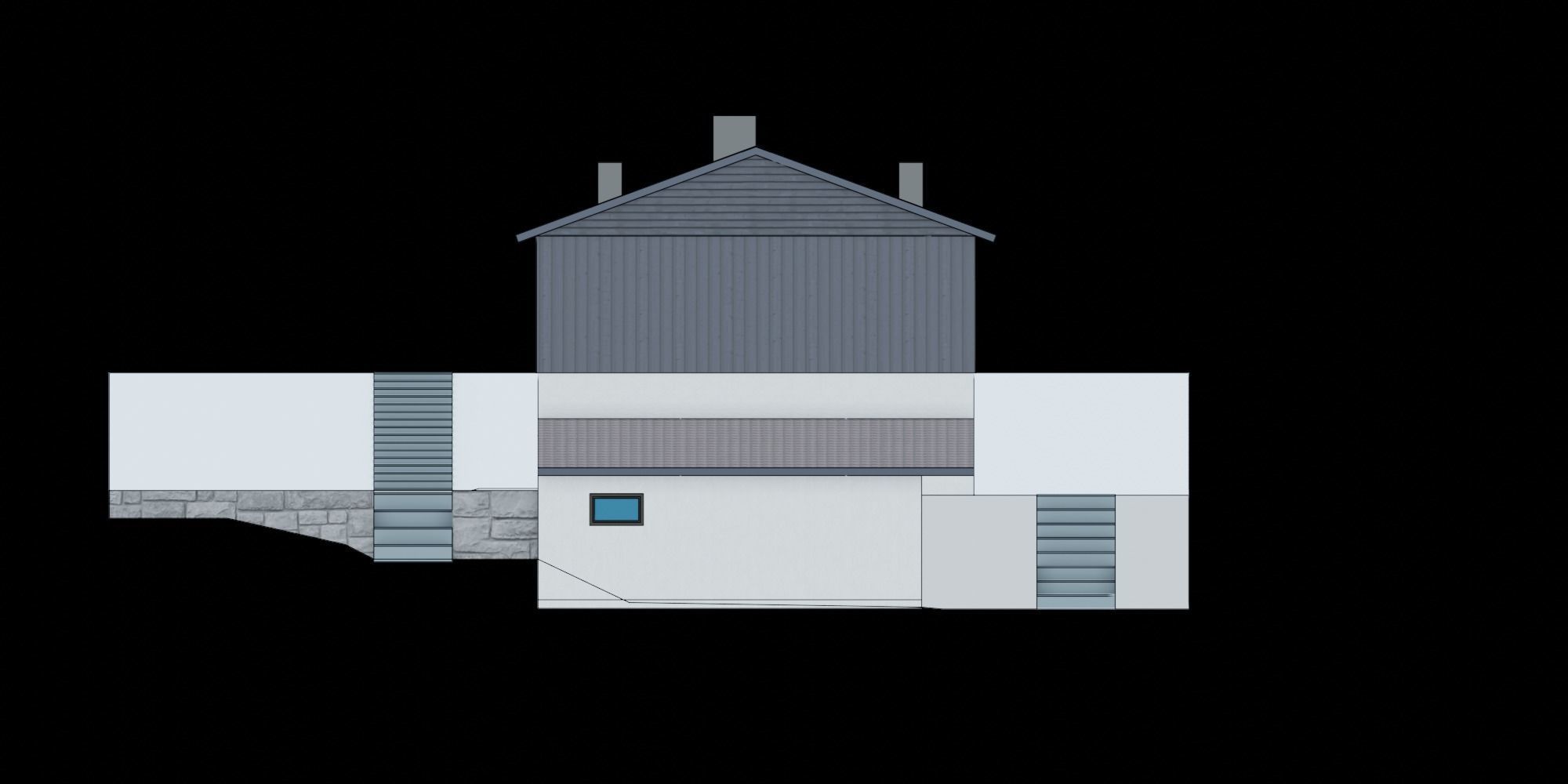 Simple 3D house 3D model_9