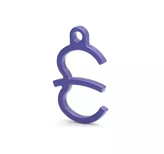 Classic Letter E - Pendant 3D print model