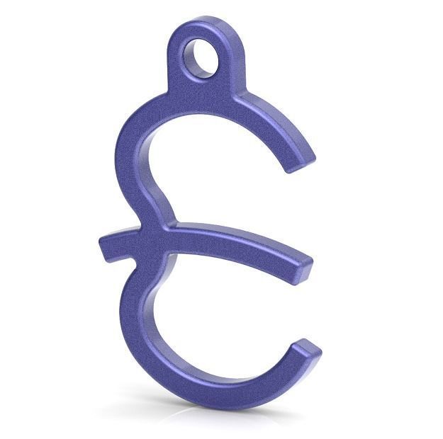 Classic Letter E - Pendant 3D print model_1