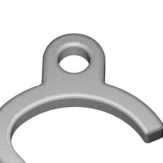 Classic Letter E - Pendant 3D print model_4