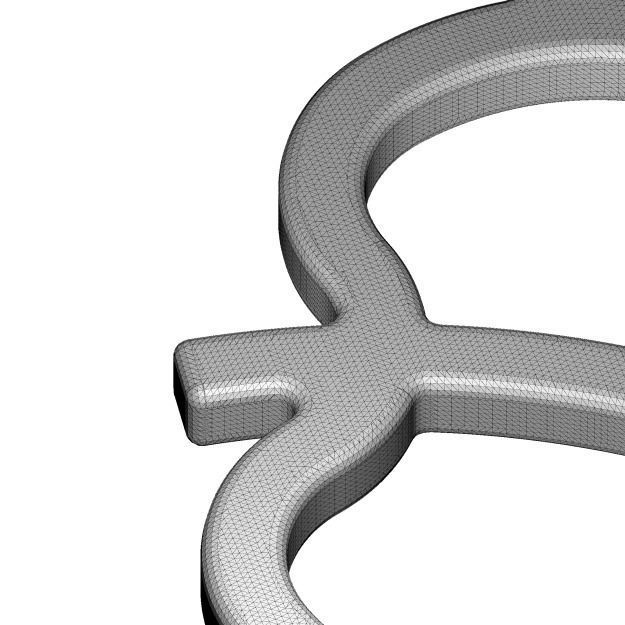 Classic Letter E - Pendant 3D print model_3