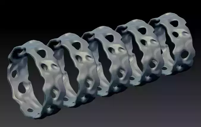 Ring  Stone that have natural holes 3D print model