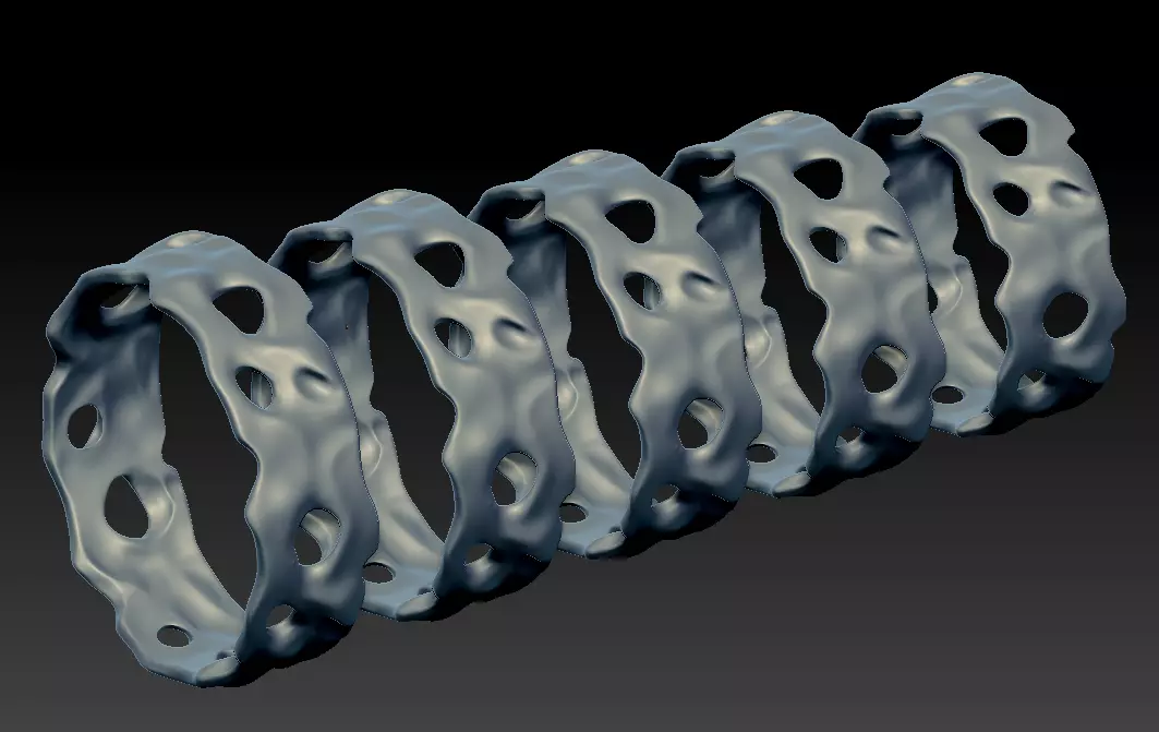 Ring Stone that have natural holes 3D print model