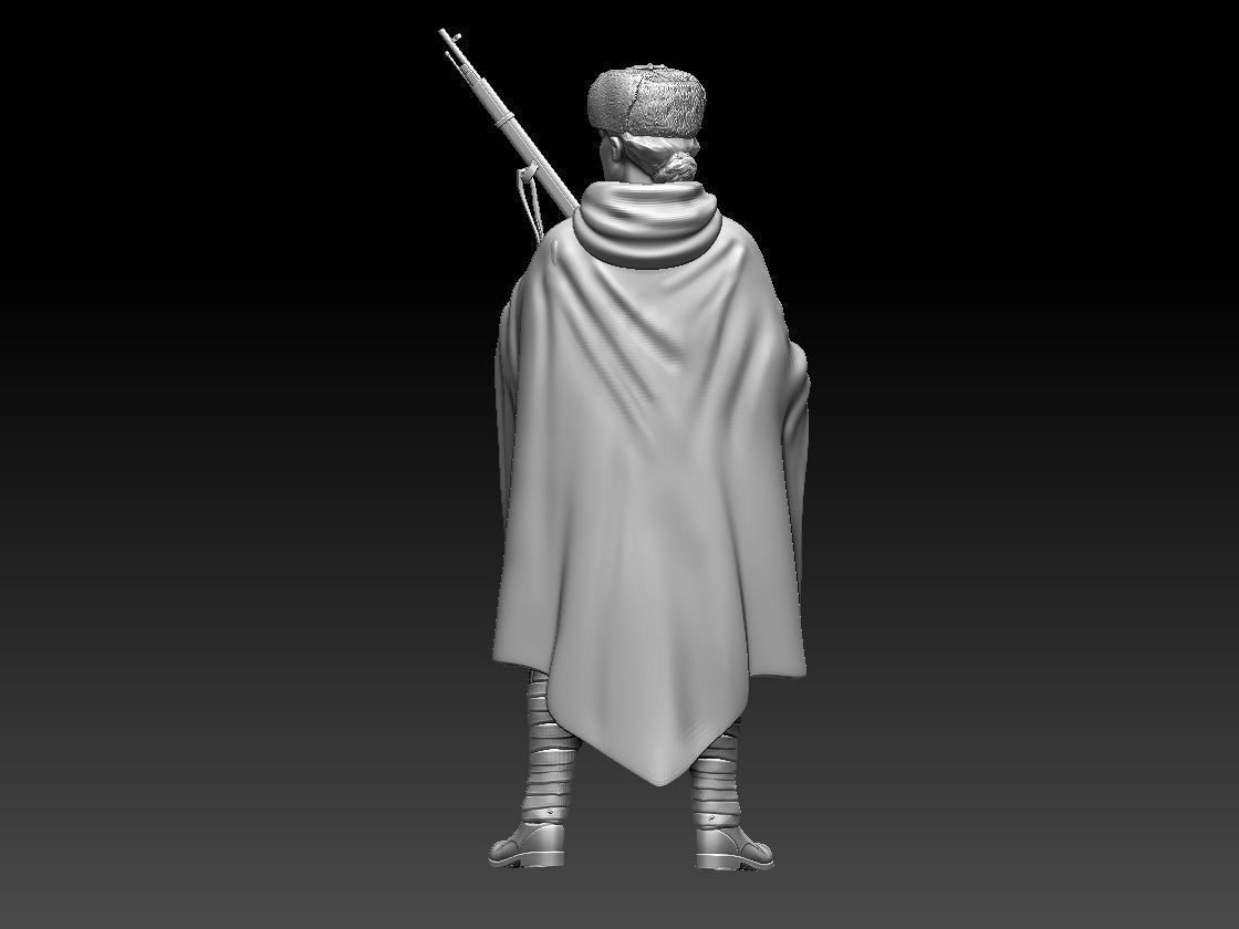 sniper woman 3D print model_9