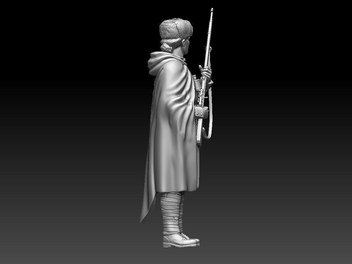 sniper woman 3D print model_50