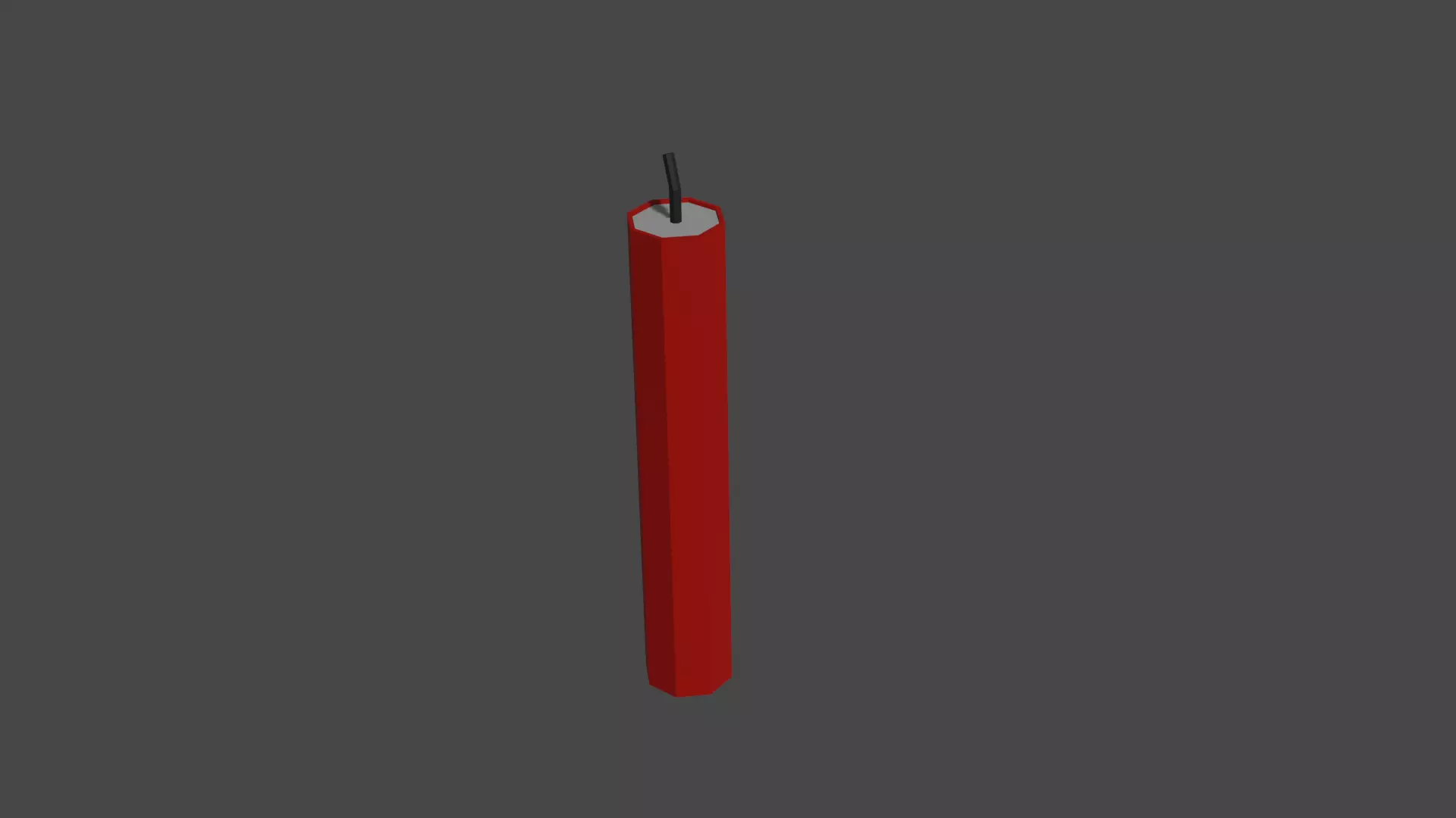Dynamite candle Free low-poly 3D model