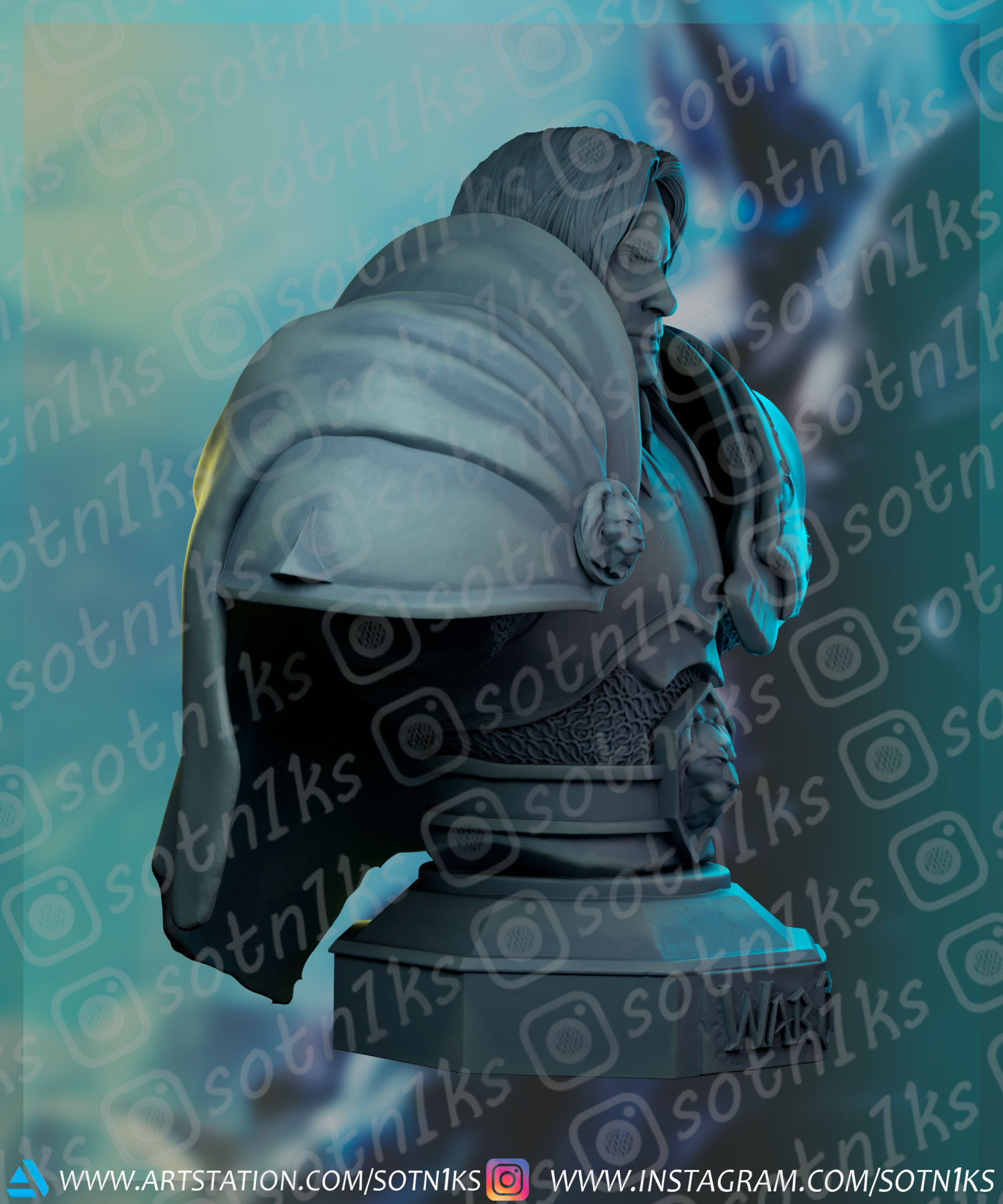 Arthas  WoW 3D print model_6