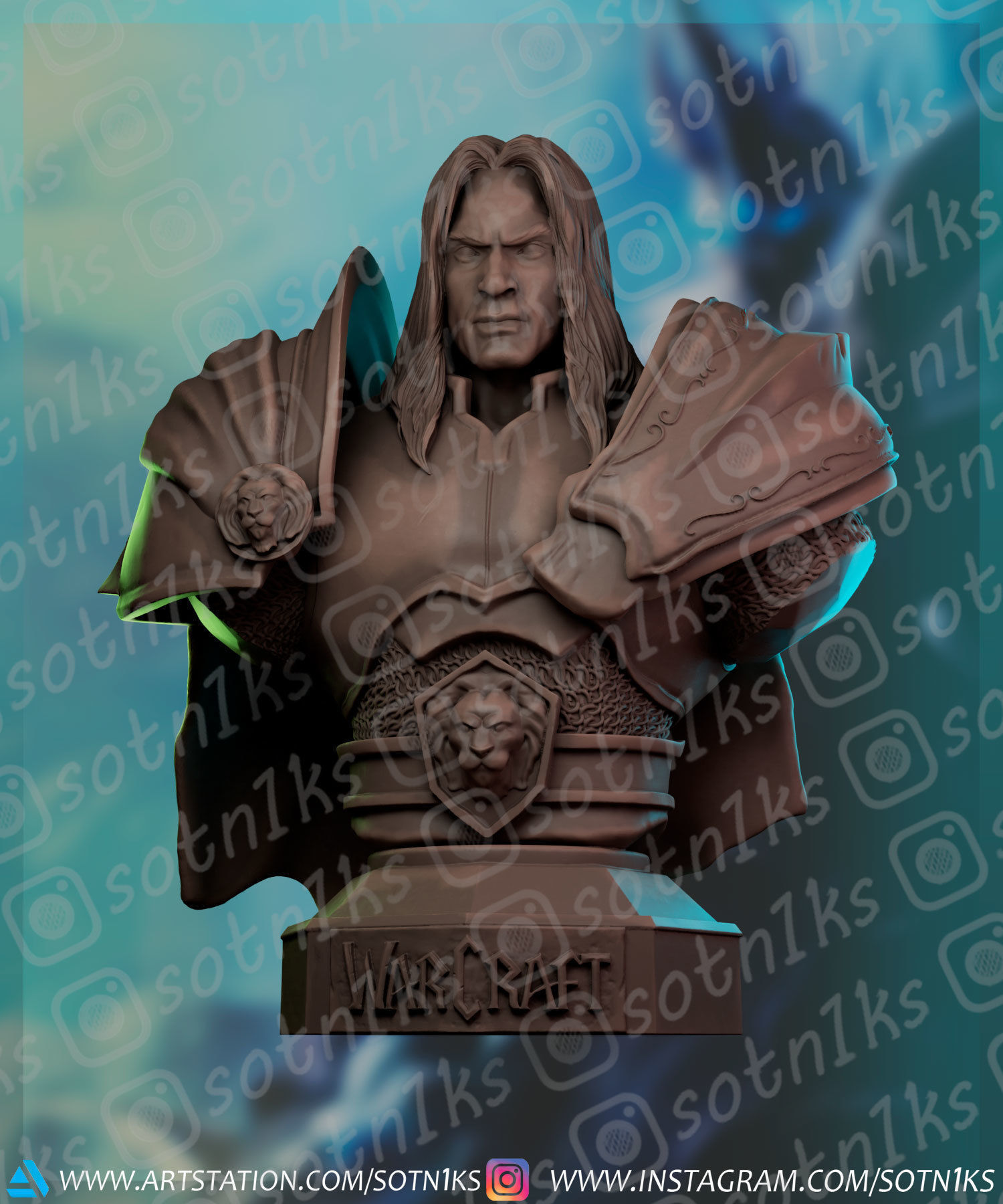 Arthas  WoW 3D print model_4