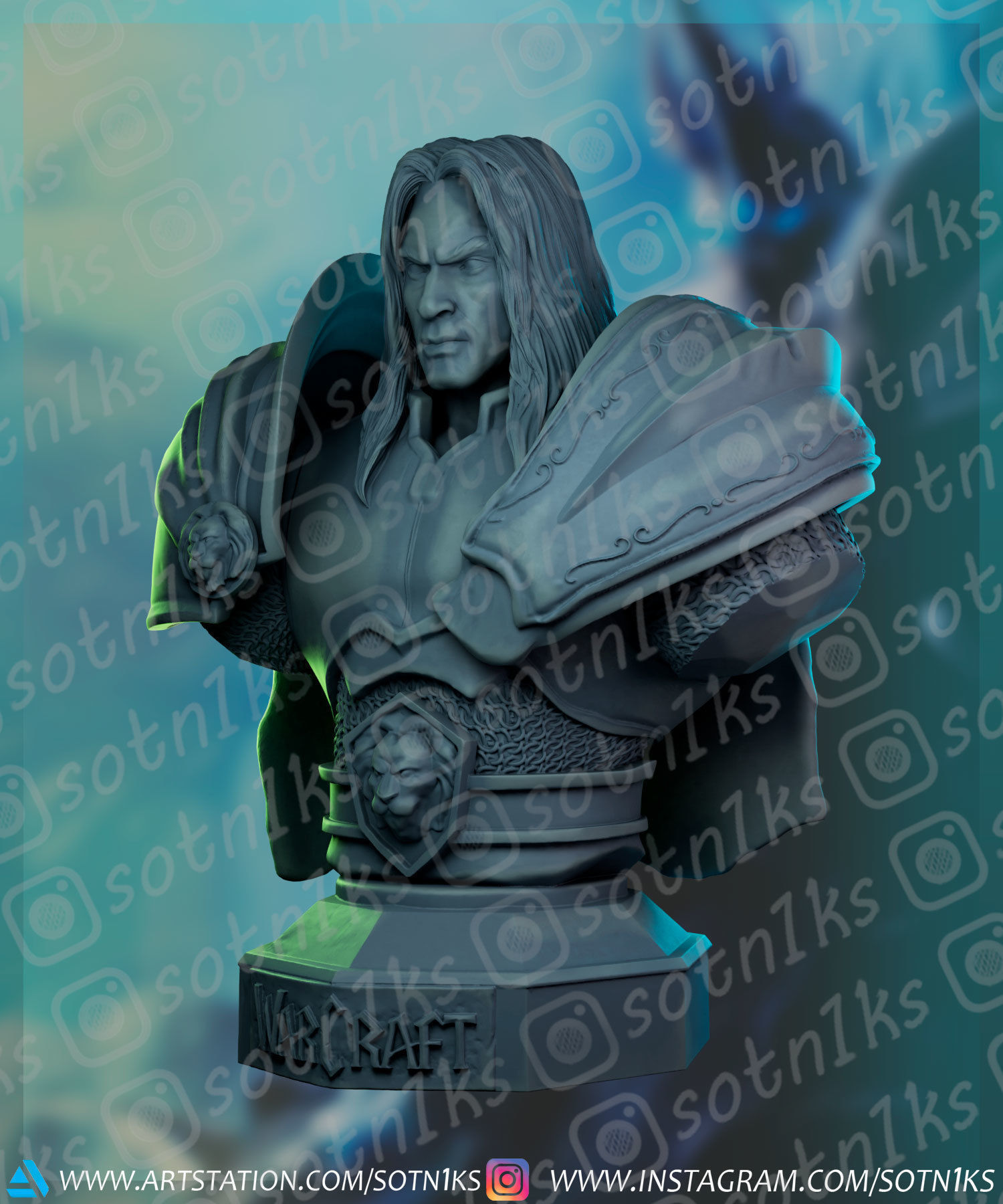 Arthas  WoW 3D print model_3