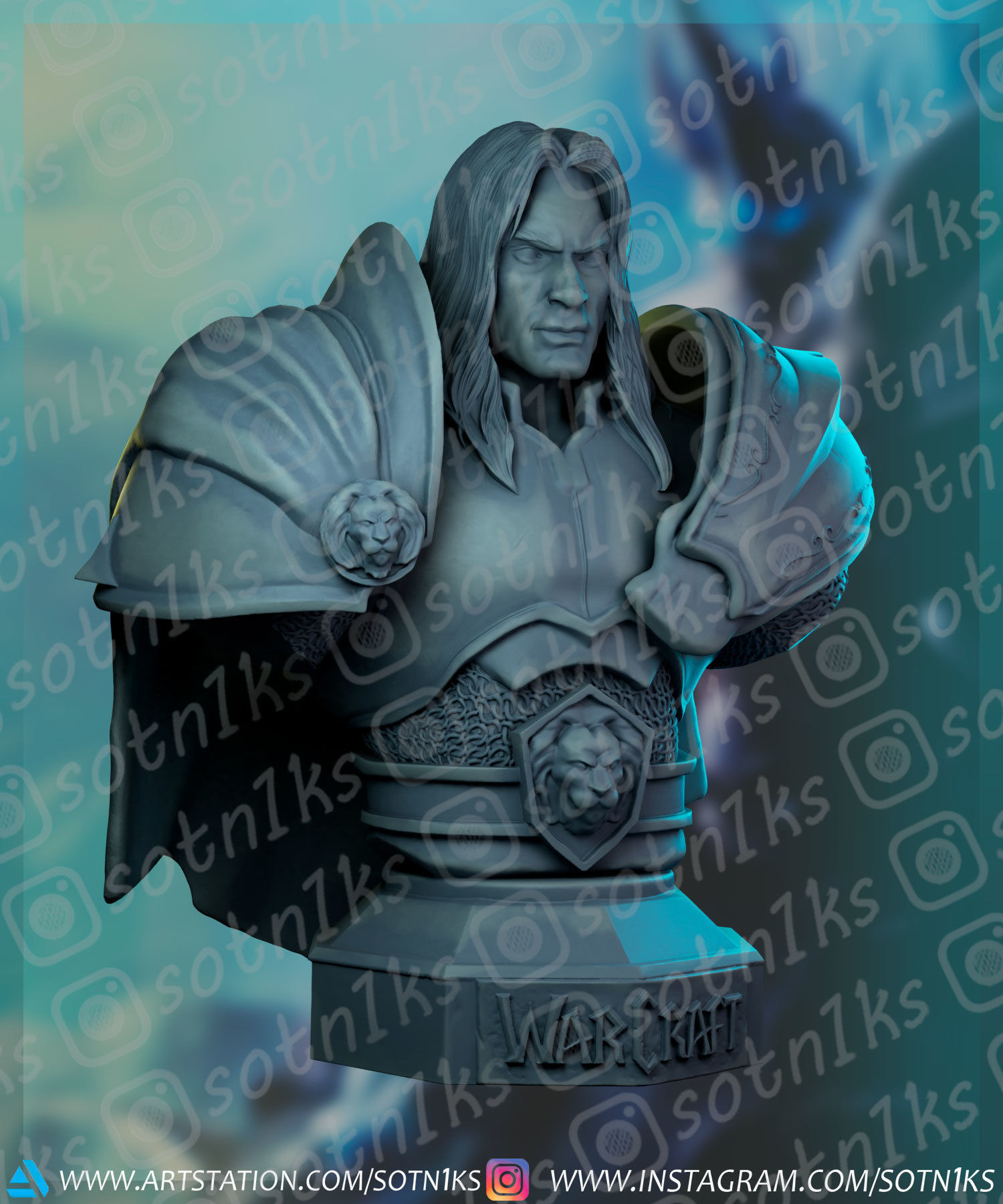 Arthas  WoW 3D print model_5