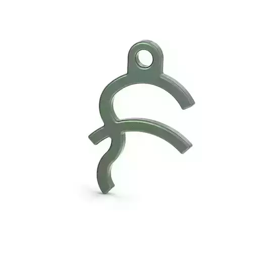 Classic Letter F - Pendant 3D print model