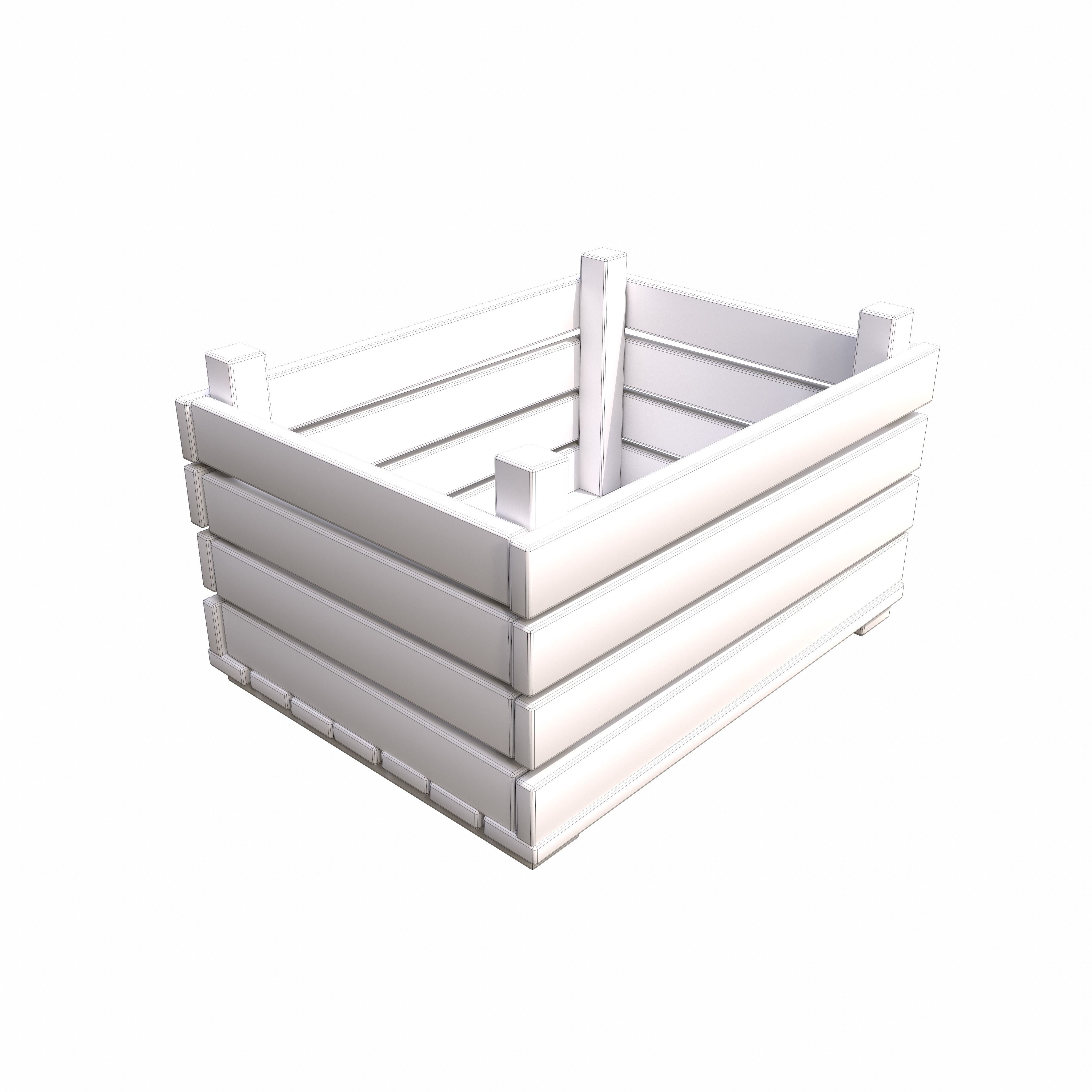 Old Wooden Box GameReady LowPoly PBR Low-poly 3D model_14