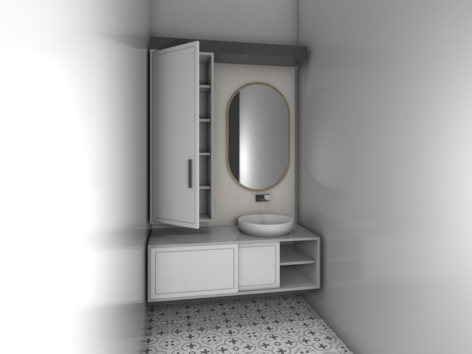 Bathroom Sinks Low-poly 3D model_1