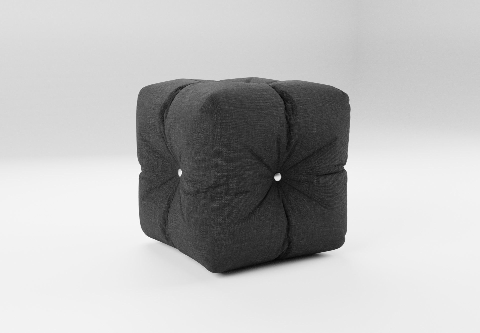 Pouf - fabric 3D model_2