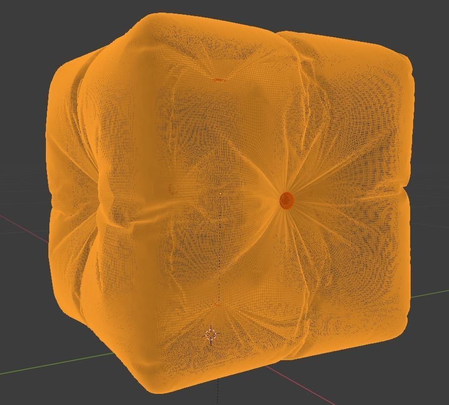 Pouf - fabric 3D model_4